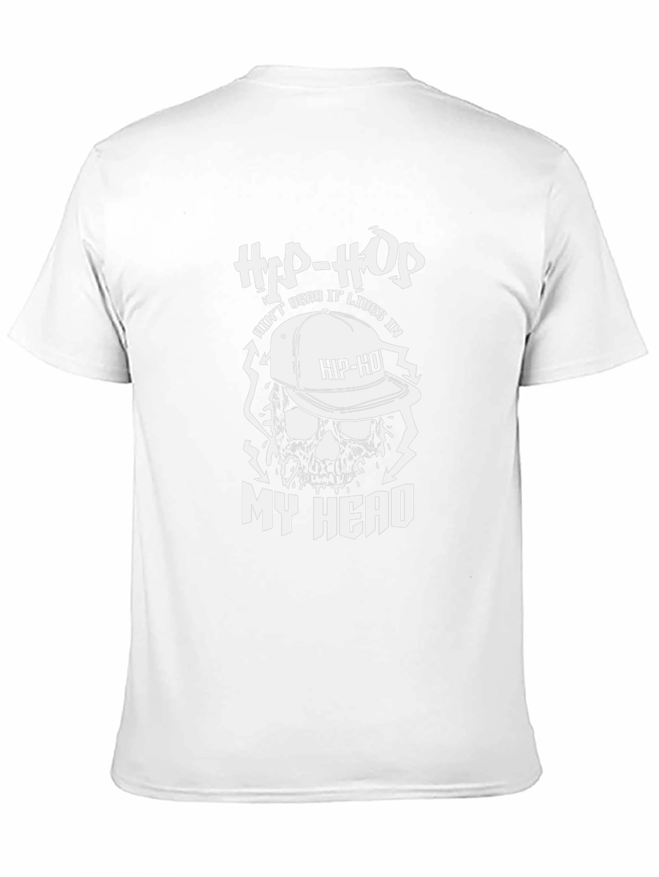 Hip-Hop Skull Graphic T-Shirt - Classic Black Tee