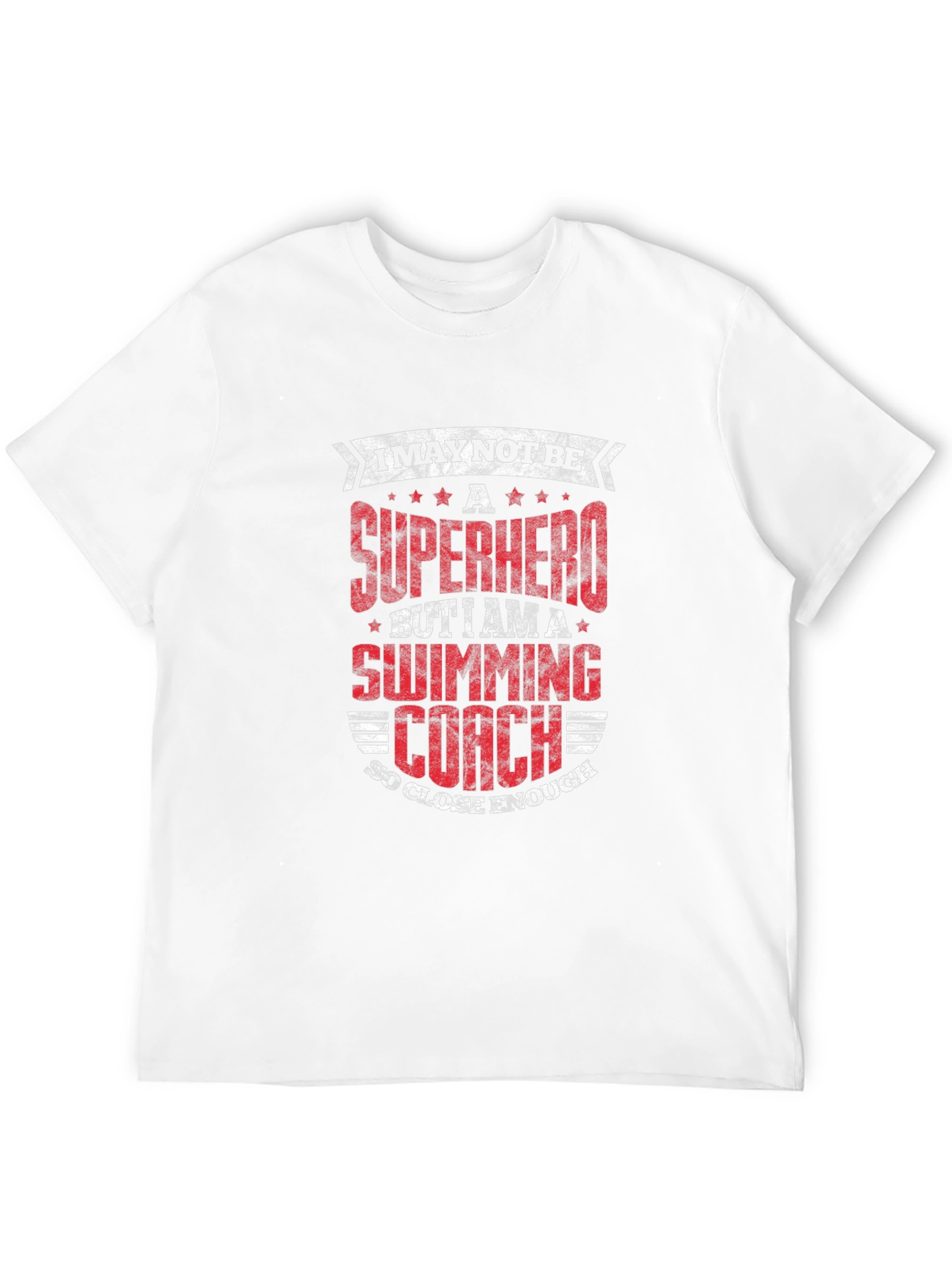 Superhero Swimming Coach Black T-Shirt
