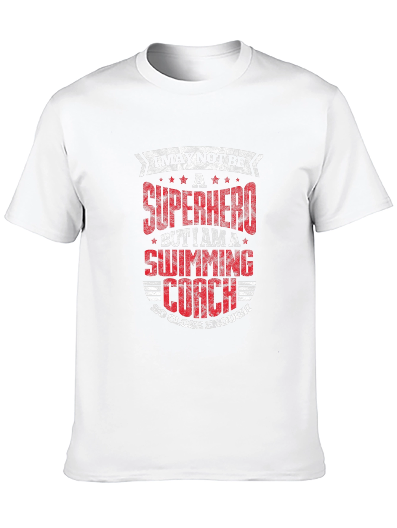 Superhero Swimming Coach Black T-Shirt