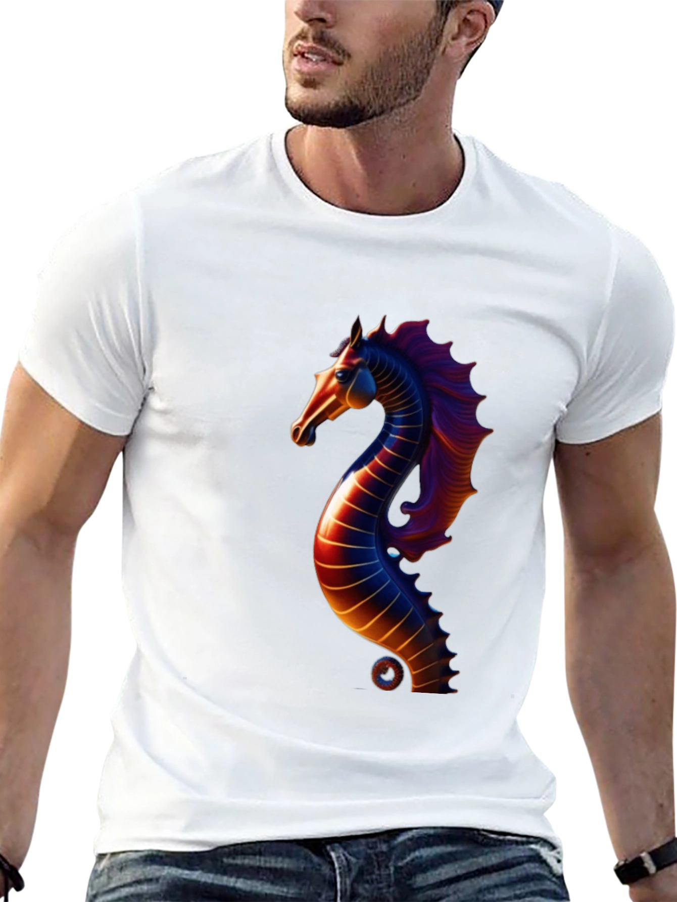 Seahorse Graphic Tee - Mens Black T-Shirt