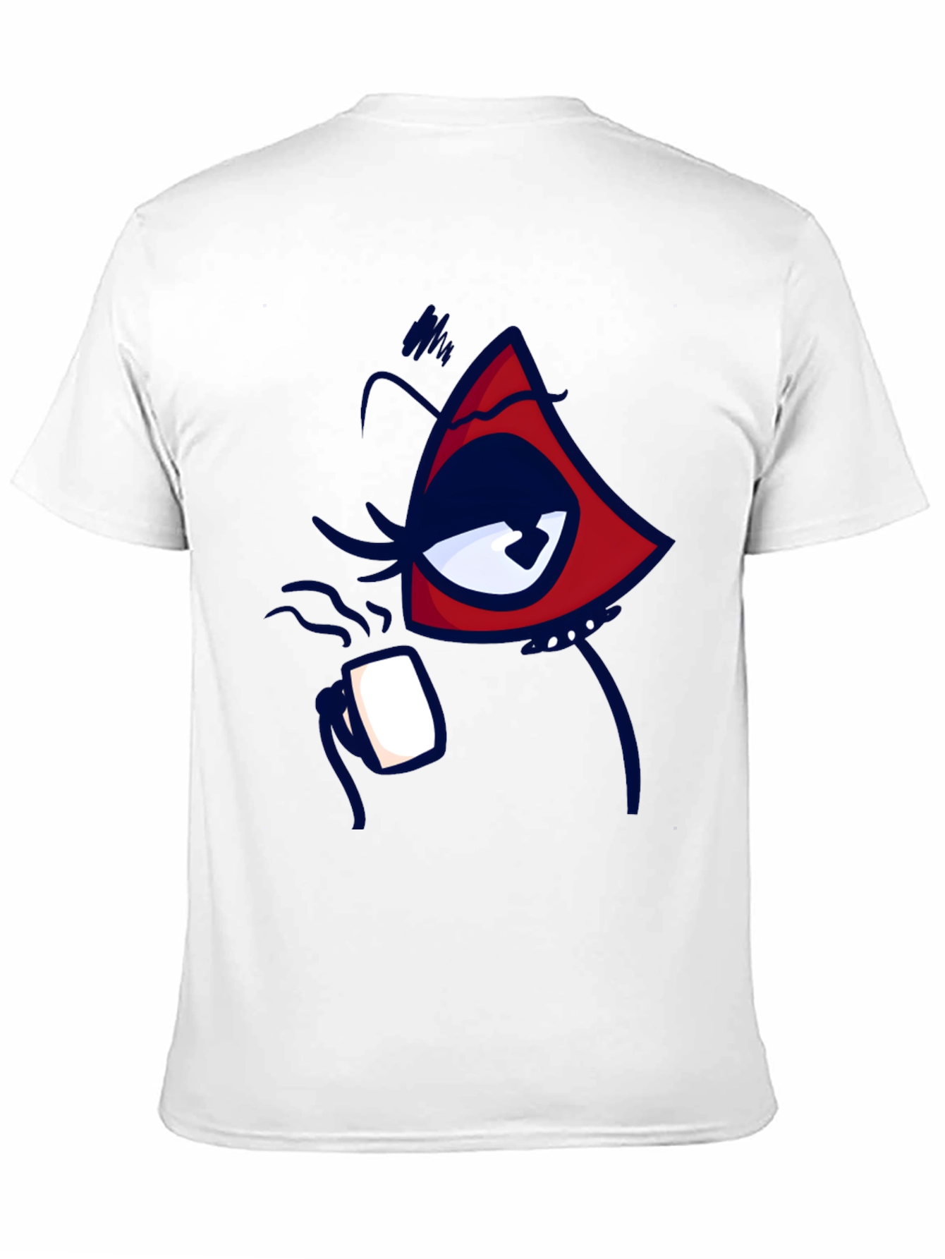 Eye Catching Graphic Tee - Black Cotton Blend