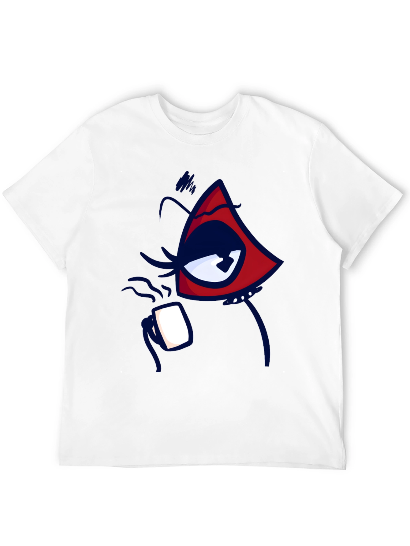Eye Catching Graphic Tee - Black Cotton Blend