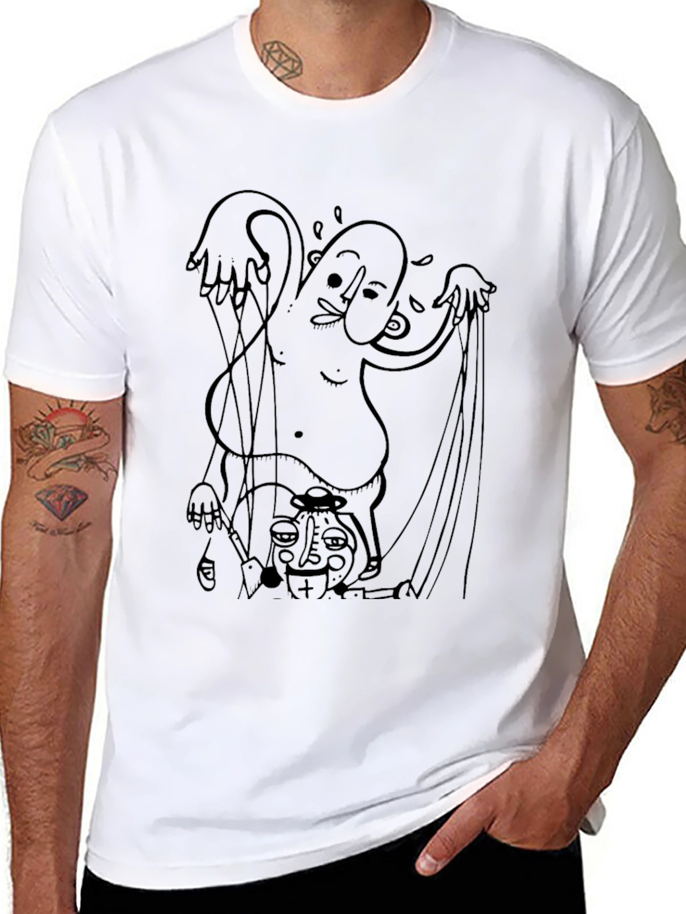 Unique Graphic Tee - Puppet Master Design