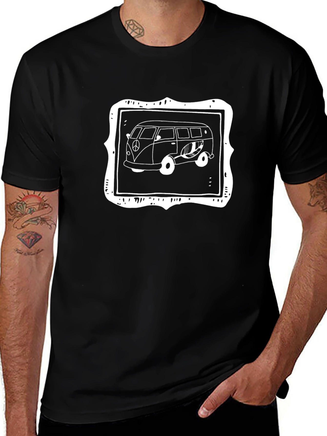 Retro Peace Van Graphic T-Shirt