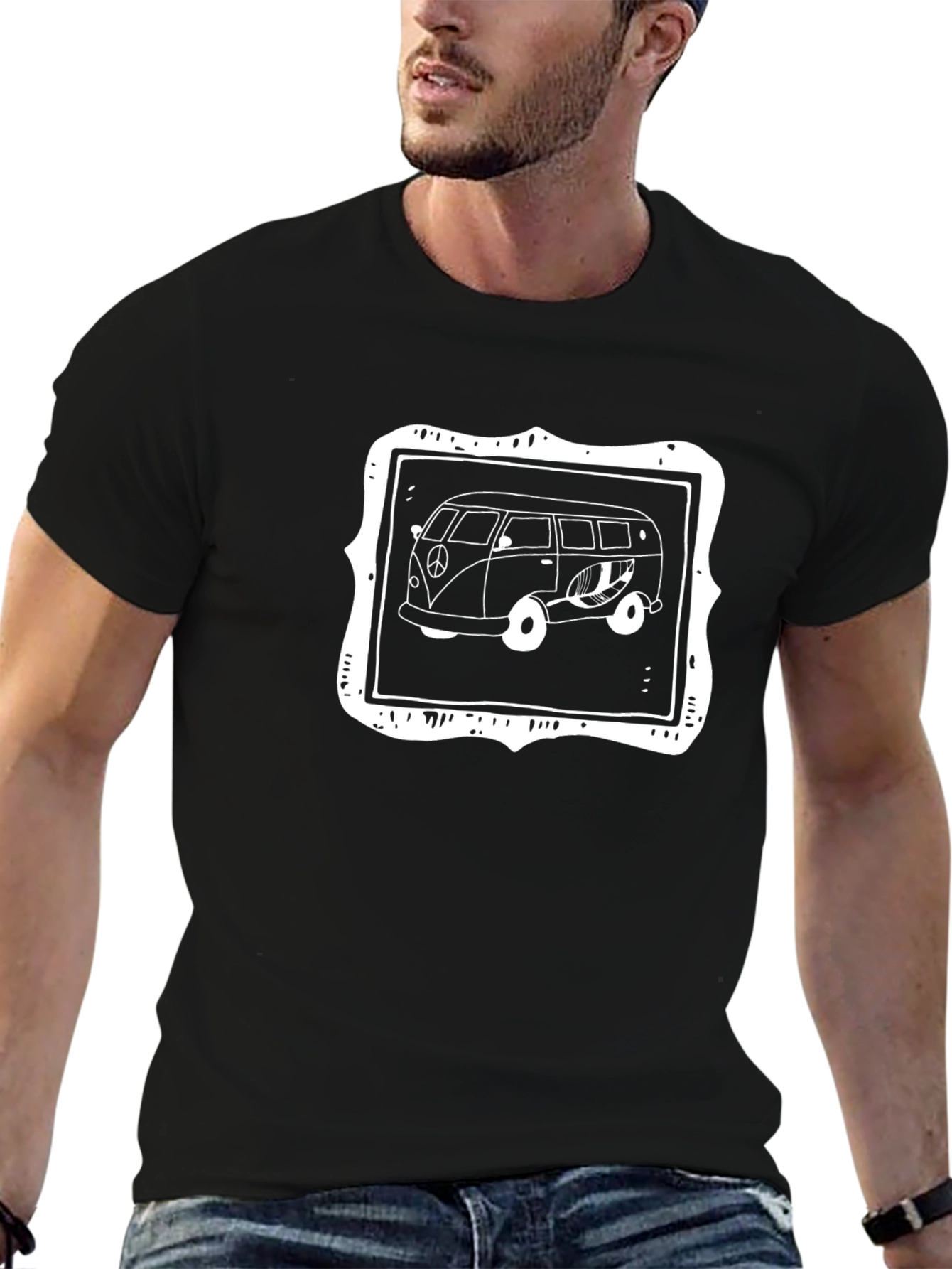Retro Peace Van Graphic T-Shirt