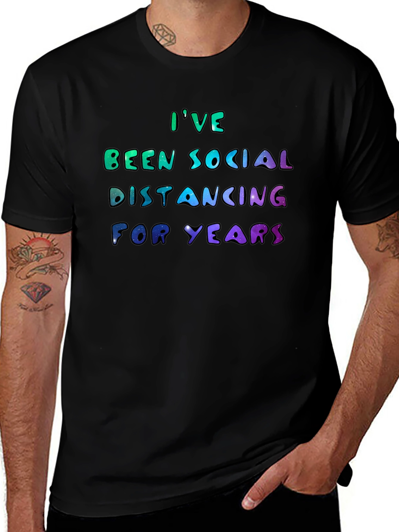 Social Distancing Graphic Tee - Introvert Humor T-Shirt
