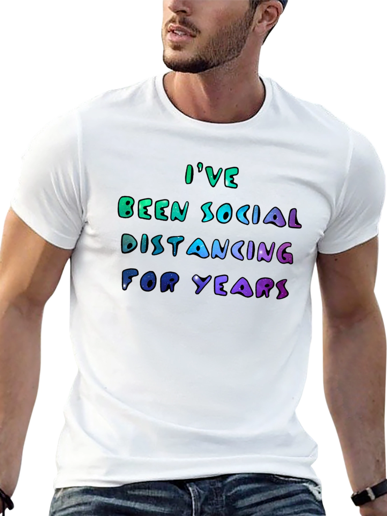 Social Distancing Graphic Tee - Introvert Humor T-Shirt