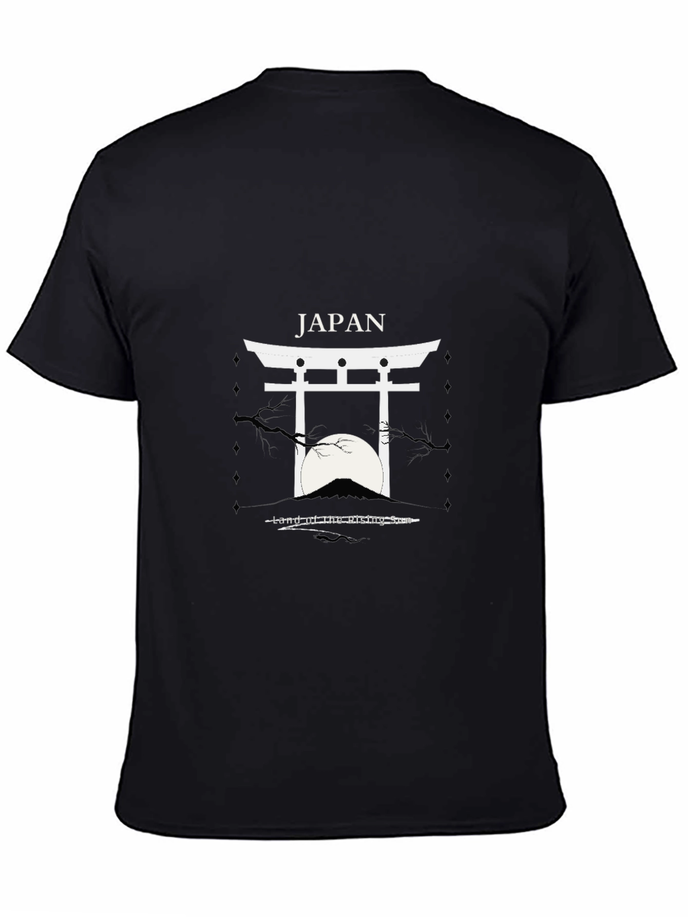 Japan Torii Gate T-Shirt Black Cotton Graphic Tee