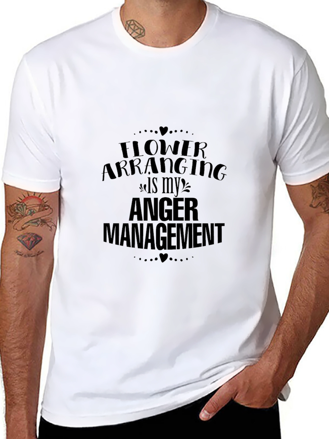 Funny Flower Arranging Anger Management Graphic Tee