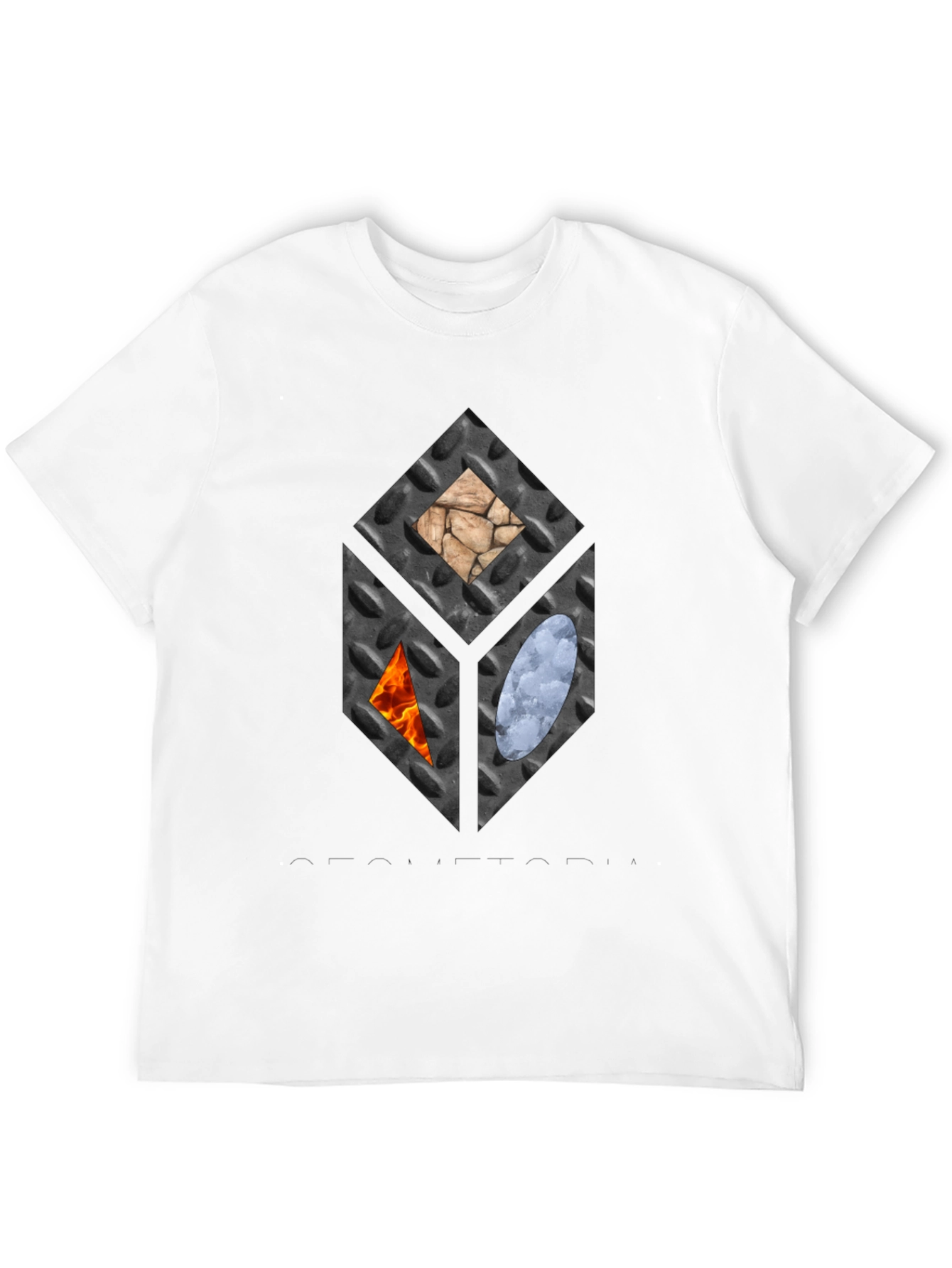 Elemental Cube Graphic Tee - Black Casual T-Shirt