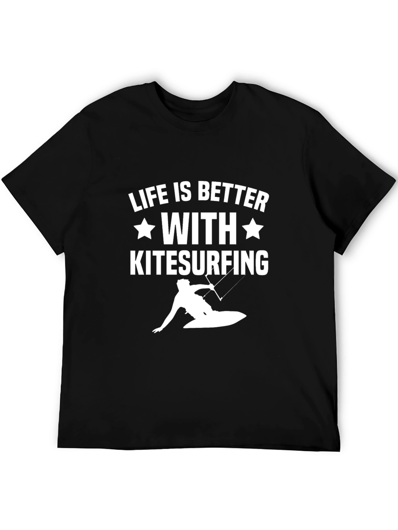 Life is Better with Kitesurfing Black T-Shirt