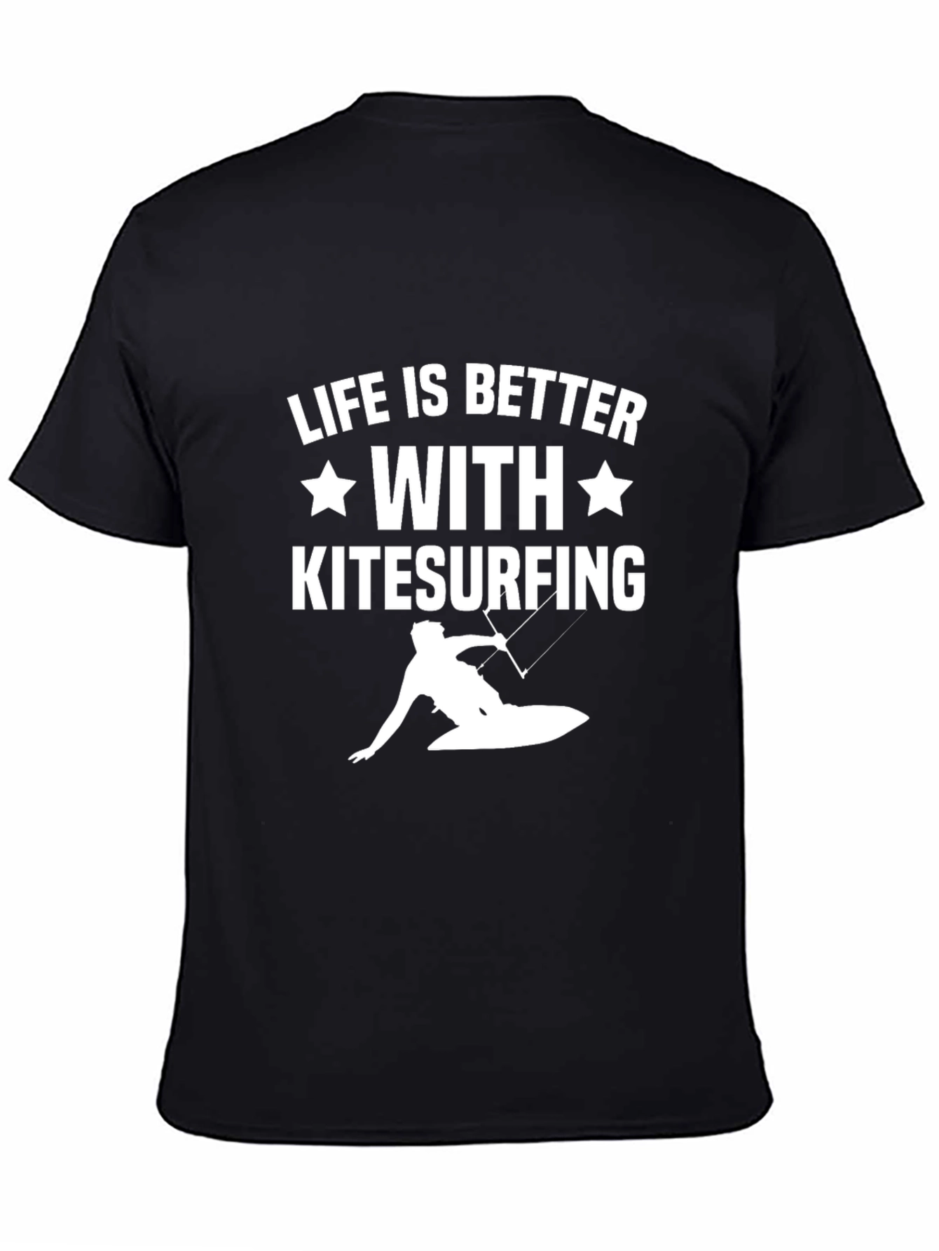 Life is Better with Kitesurfing Black T-Shirt