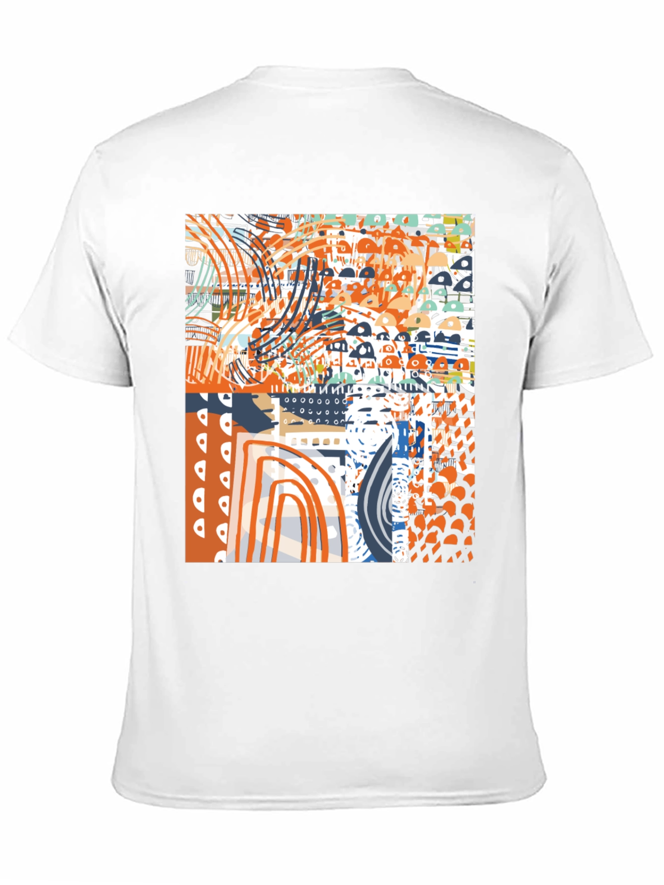 Abstract Art Graphic Print Black T-Shirt