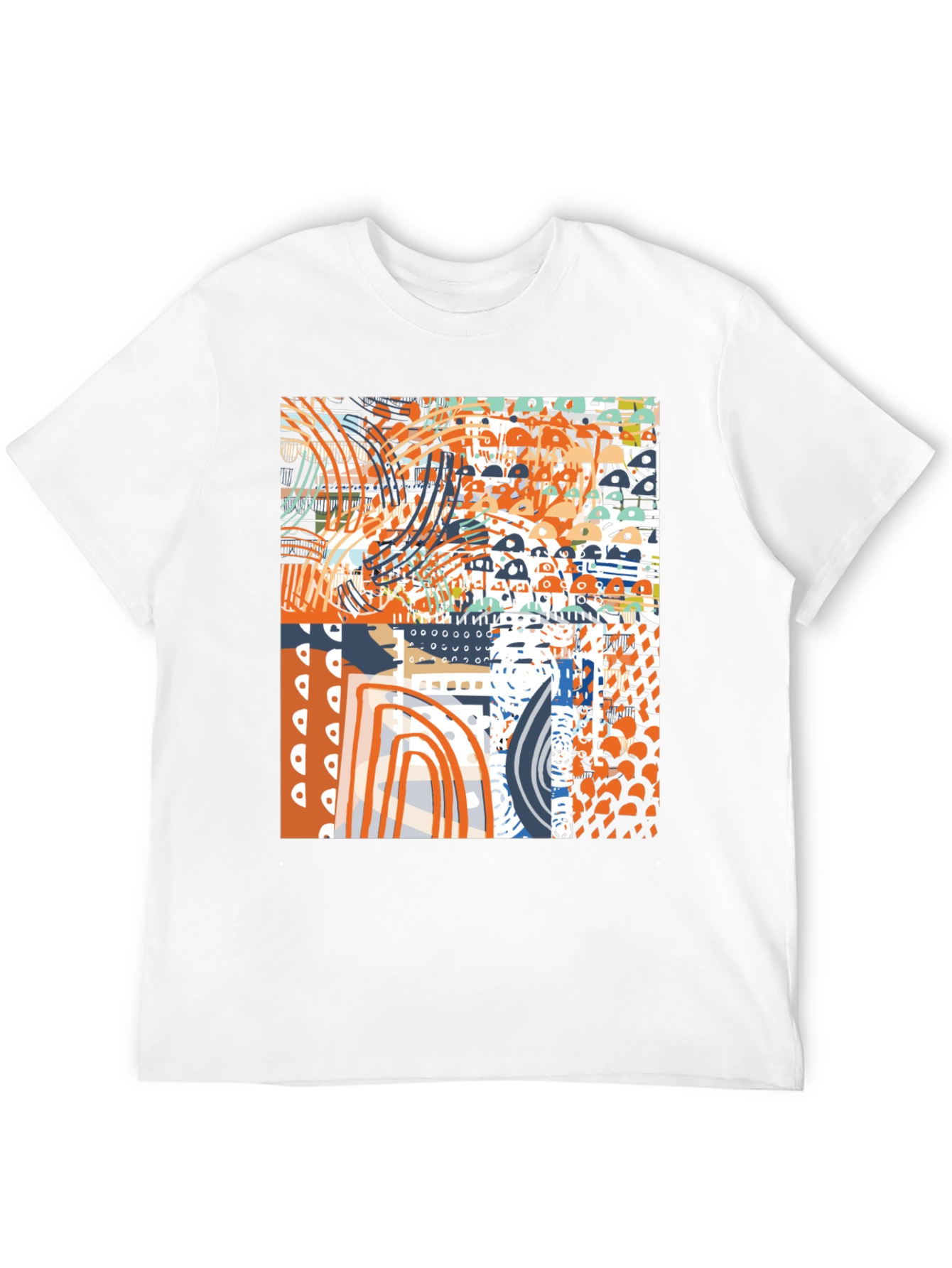Abstract Art Graphic Print Black T-Shirt