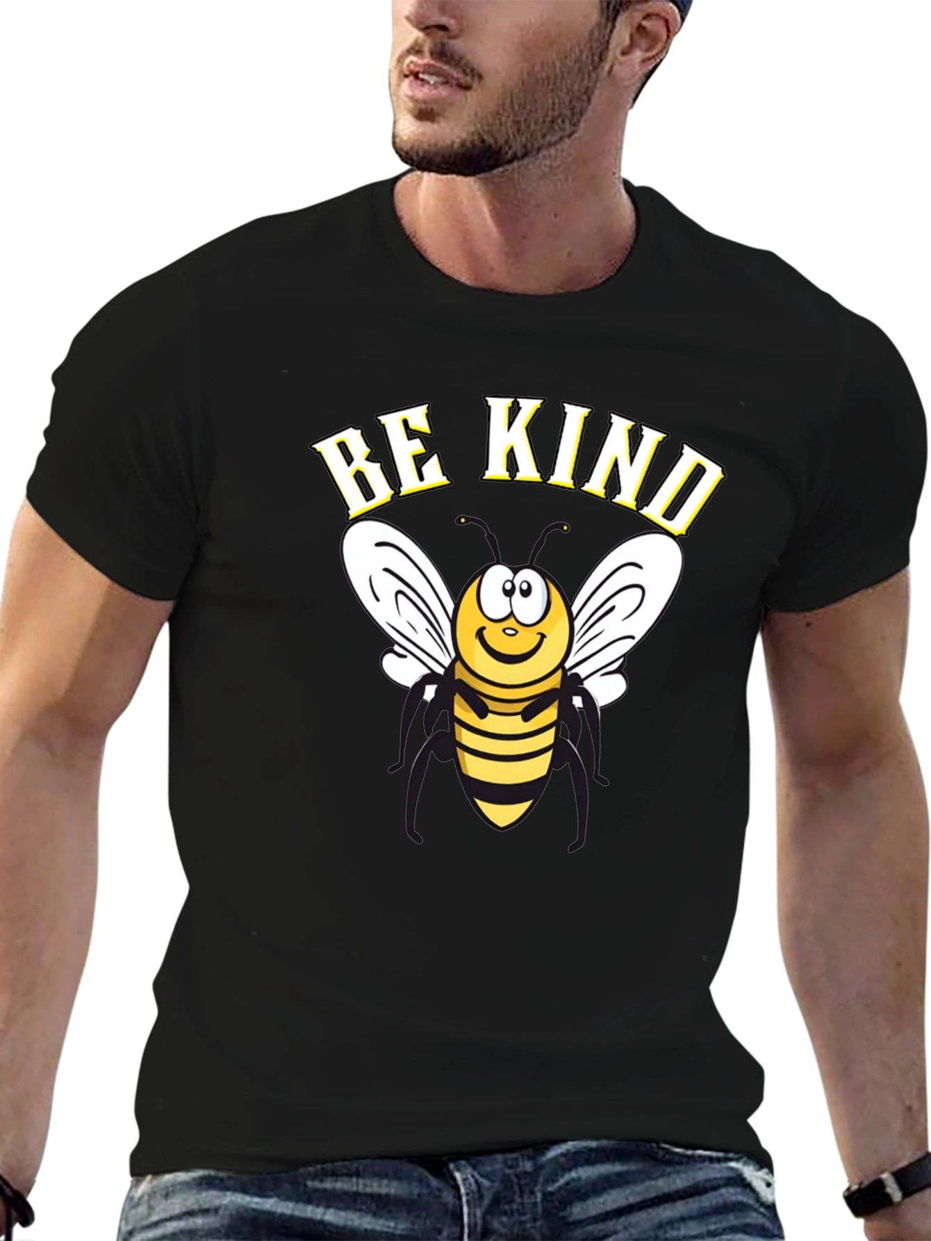 Be Kind Bee Graphic T-Shirt - Black