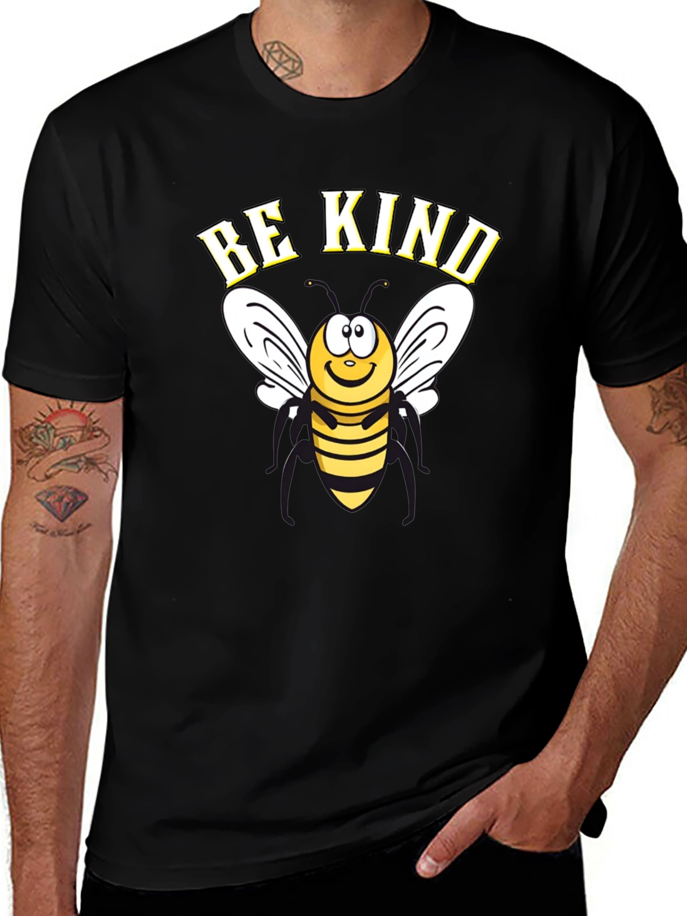 Be Kind Bee Graphic T-Shirt - Black