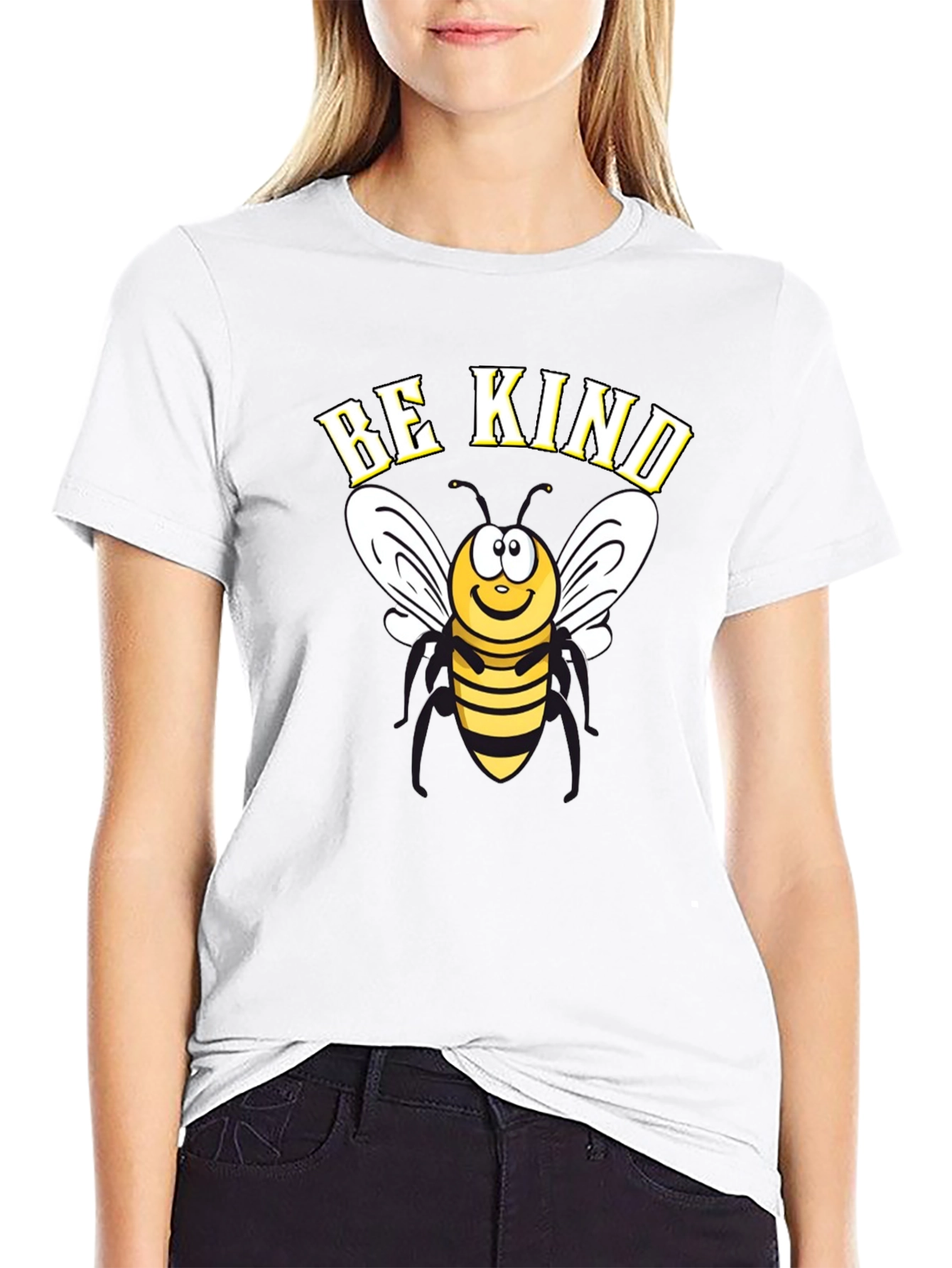 Be Kind Bee Graphic T-Shirt - Black