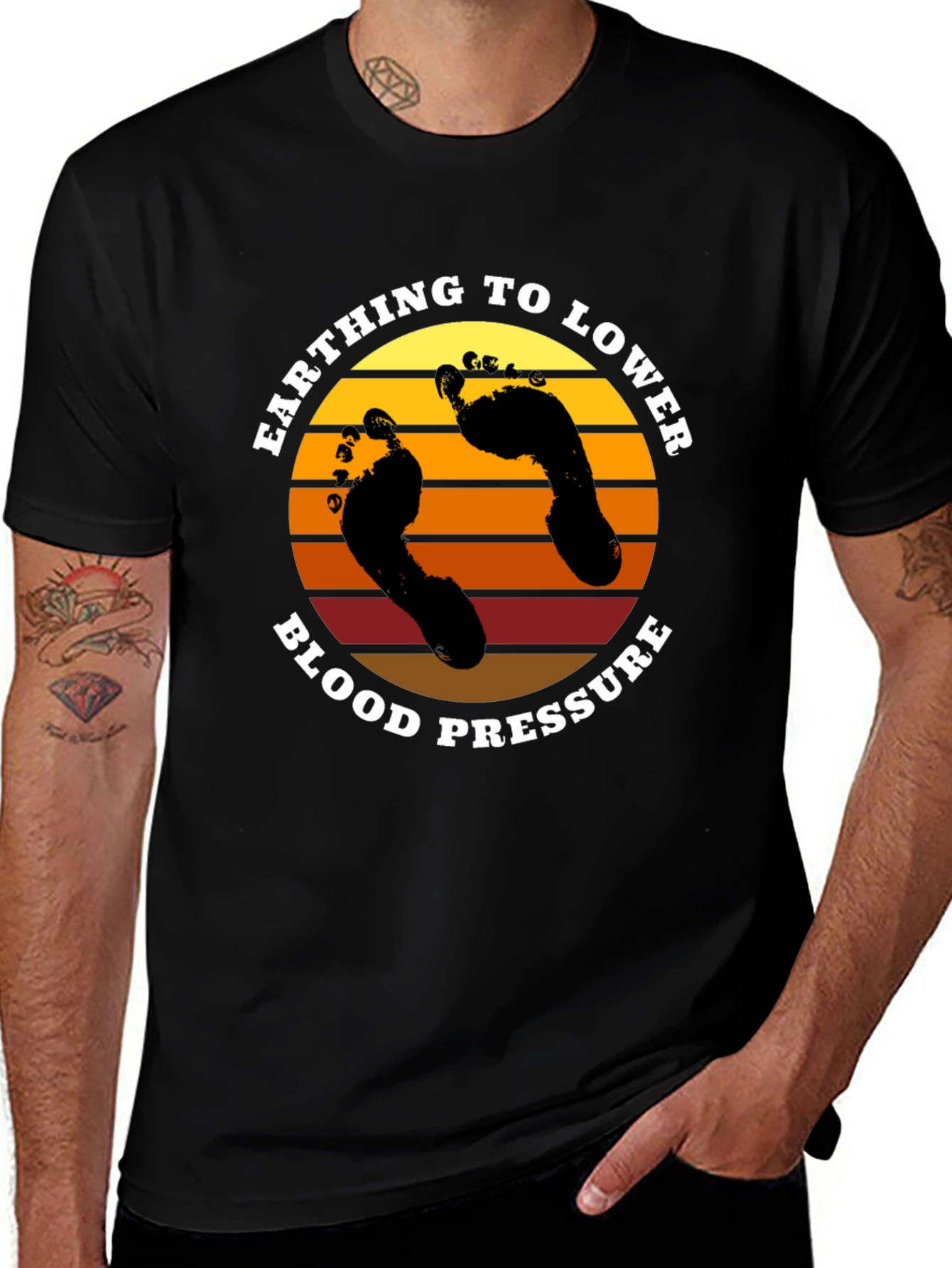 Earthing to Lower Blood Pressure Graphic T-Shirt