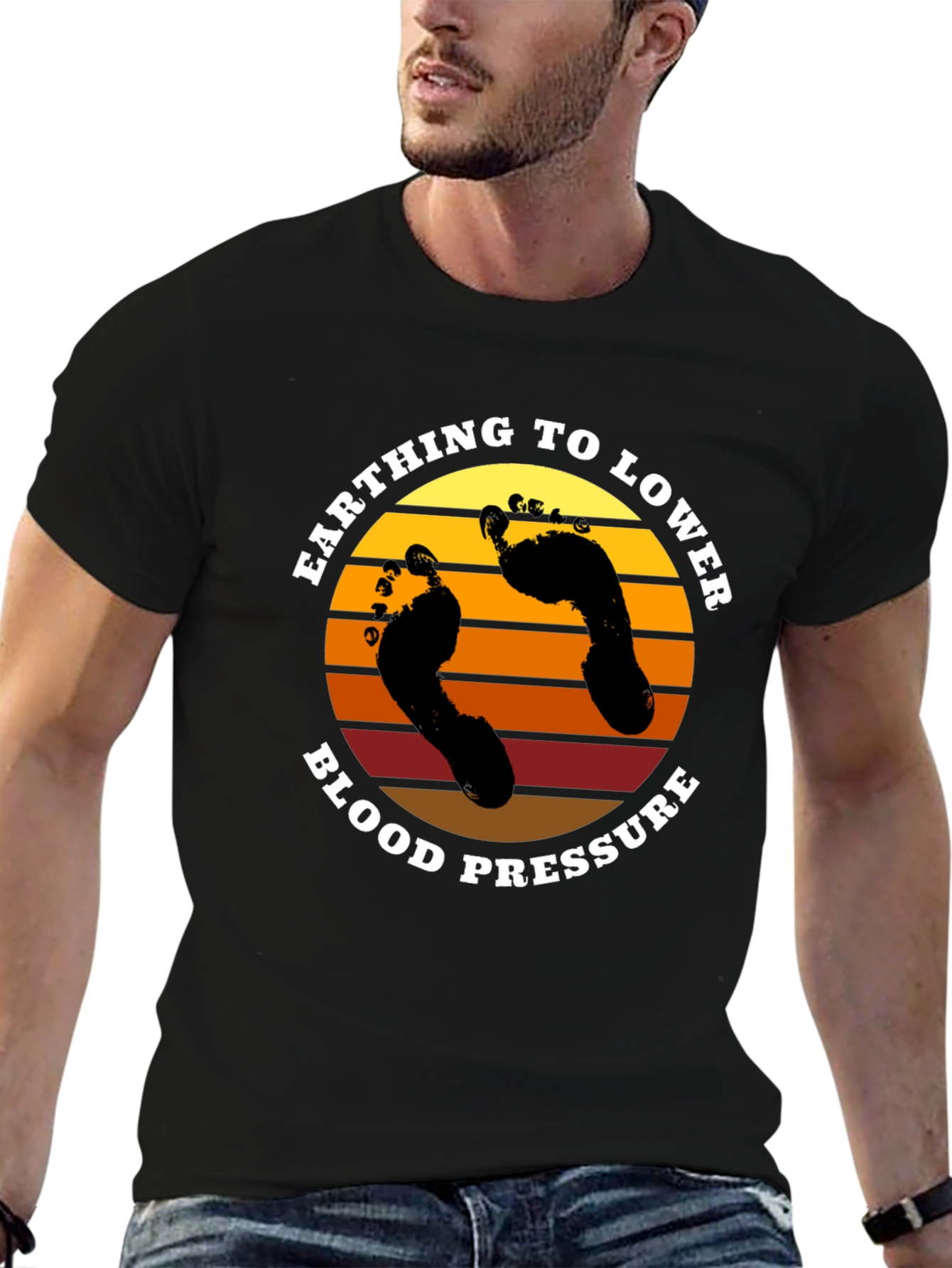 Earthing to Lower Blood Pressure Graphic T-Shirt