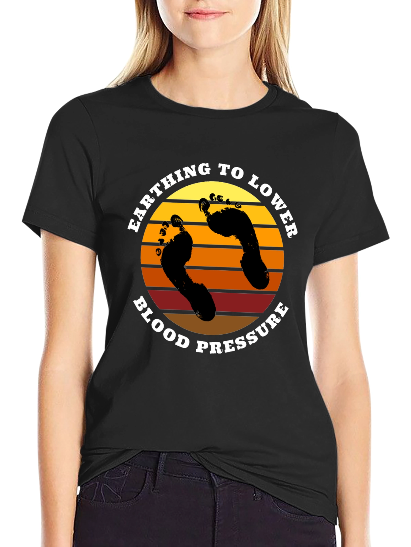 Earthing to Lower Blood Pressure Graphic T-Shirt