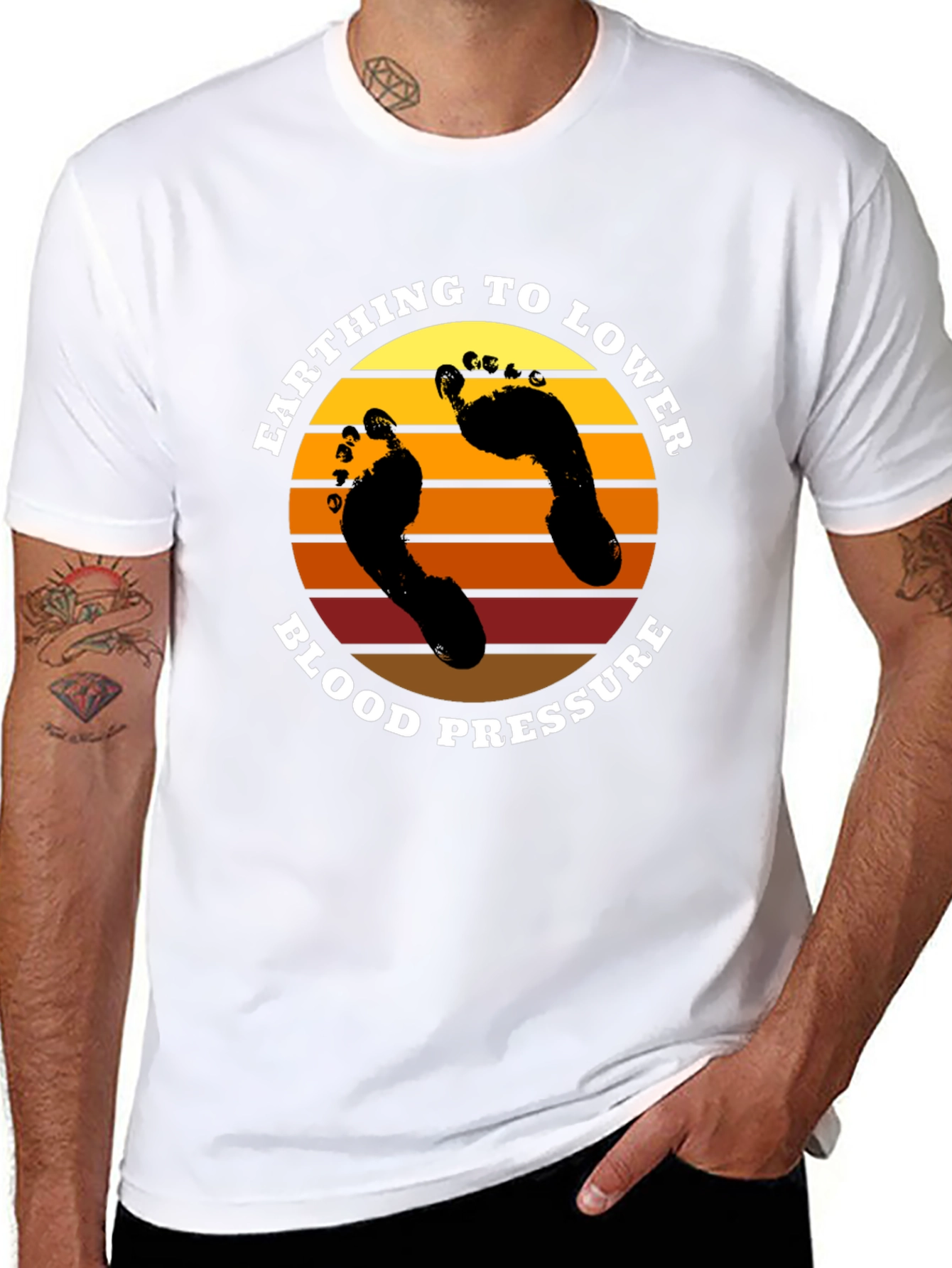 Earthing to Lower Blood Pressure Graphic T-Shirt