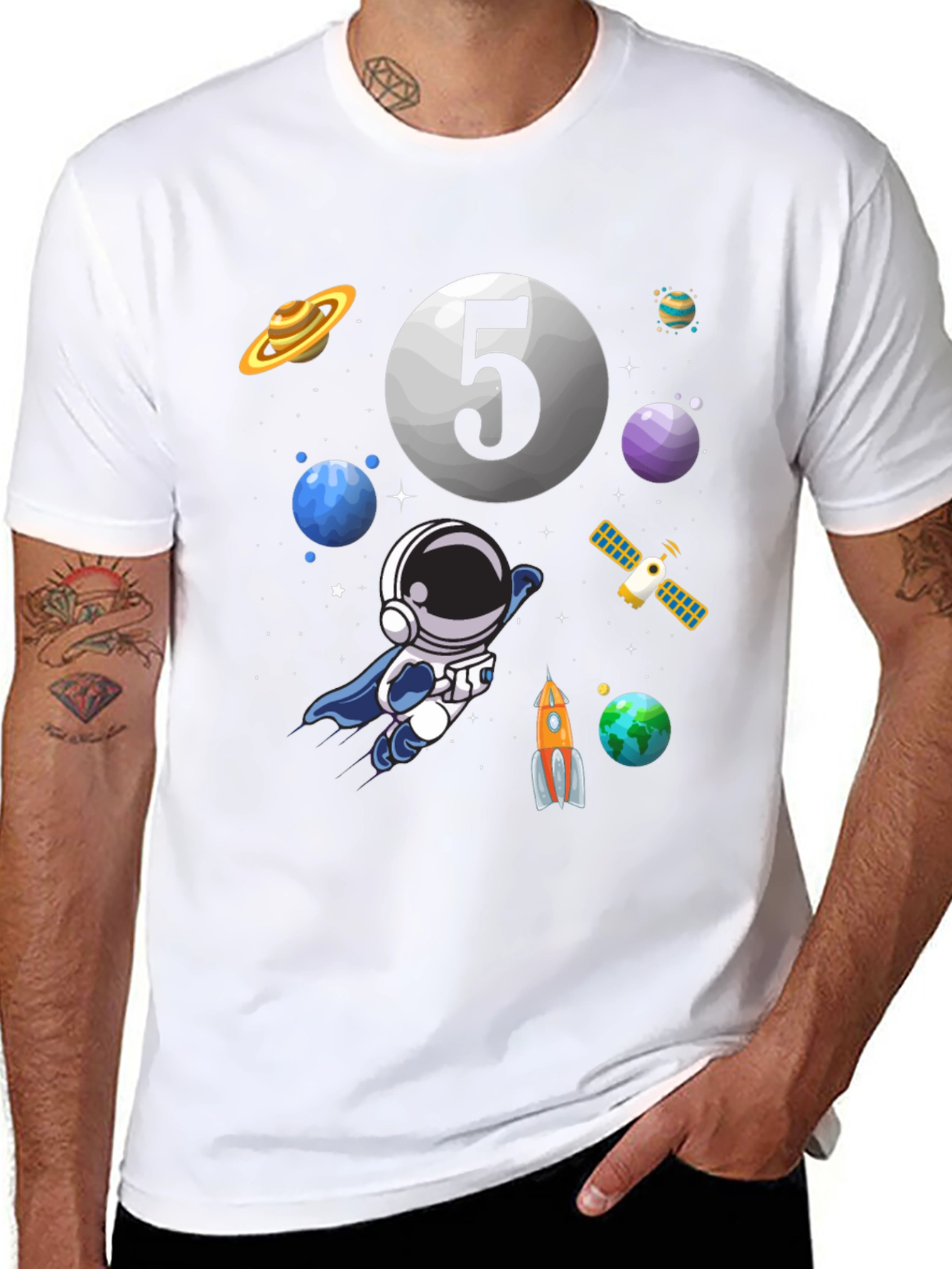 Astronaut Number 5 Birthday T-Shirt