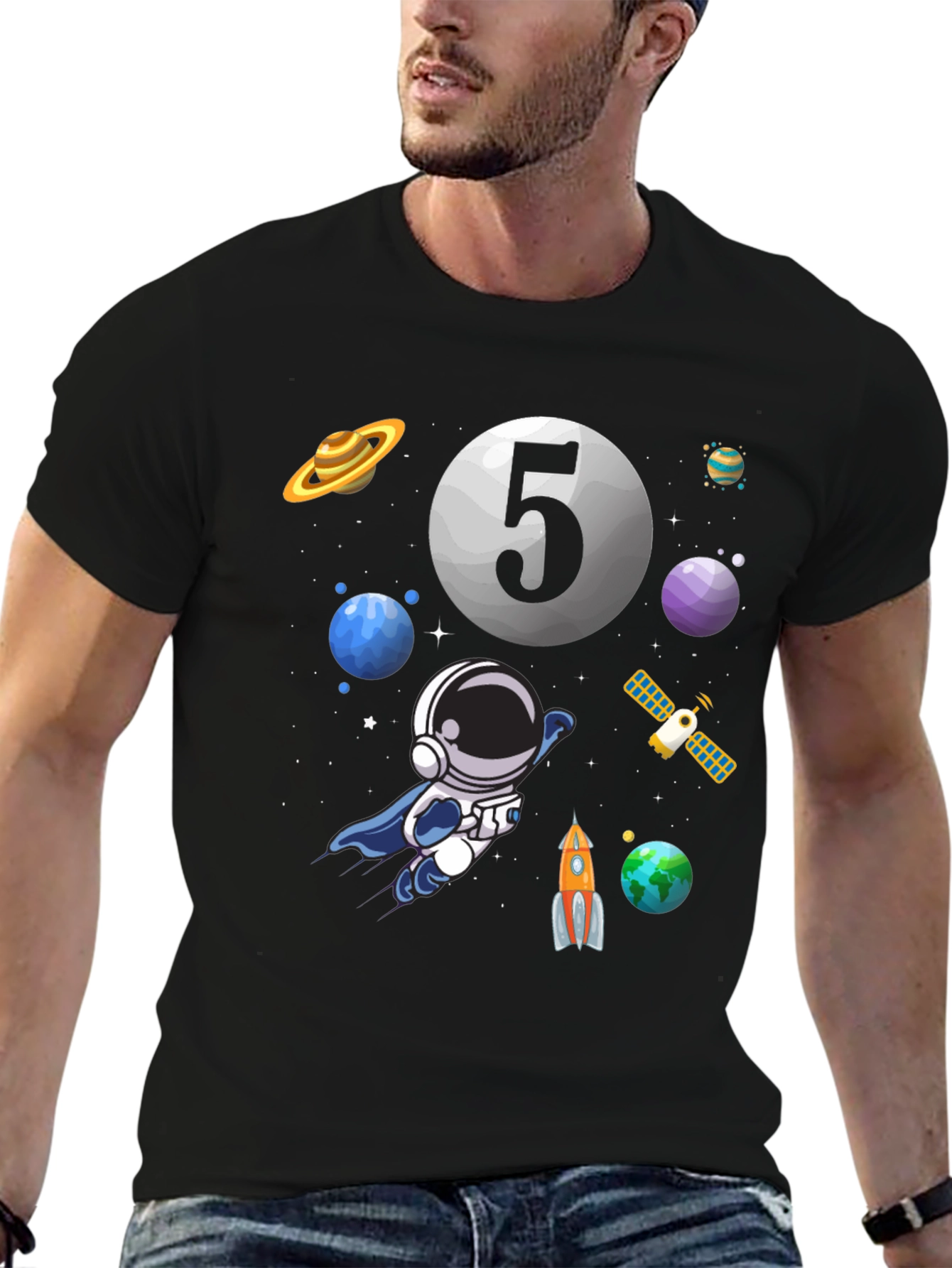 Astronaut Number 5 Birthday T-Shirt