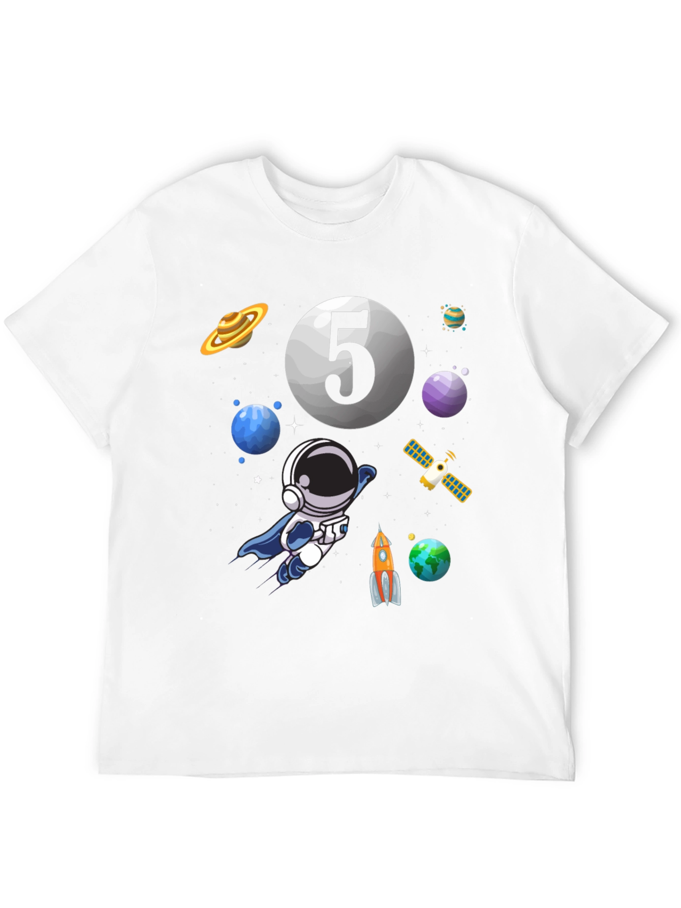 Astronaut Number 5 Birthday T-Shirt