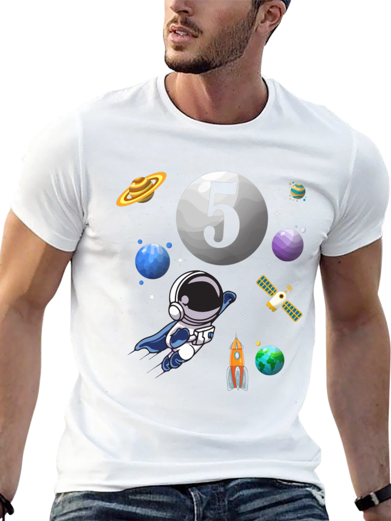Astronaut Number 5 Birthday T-Shirt