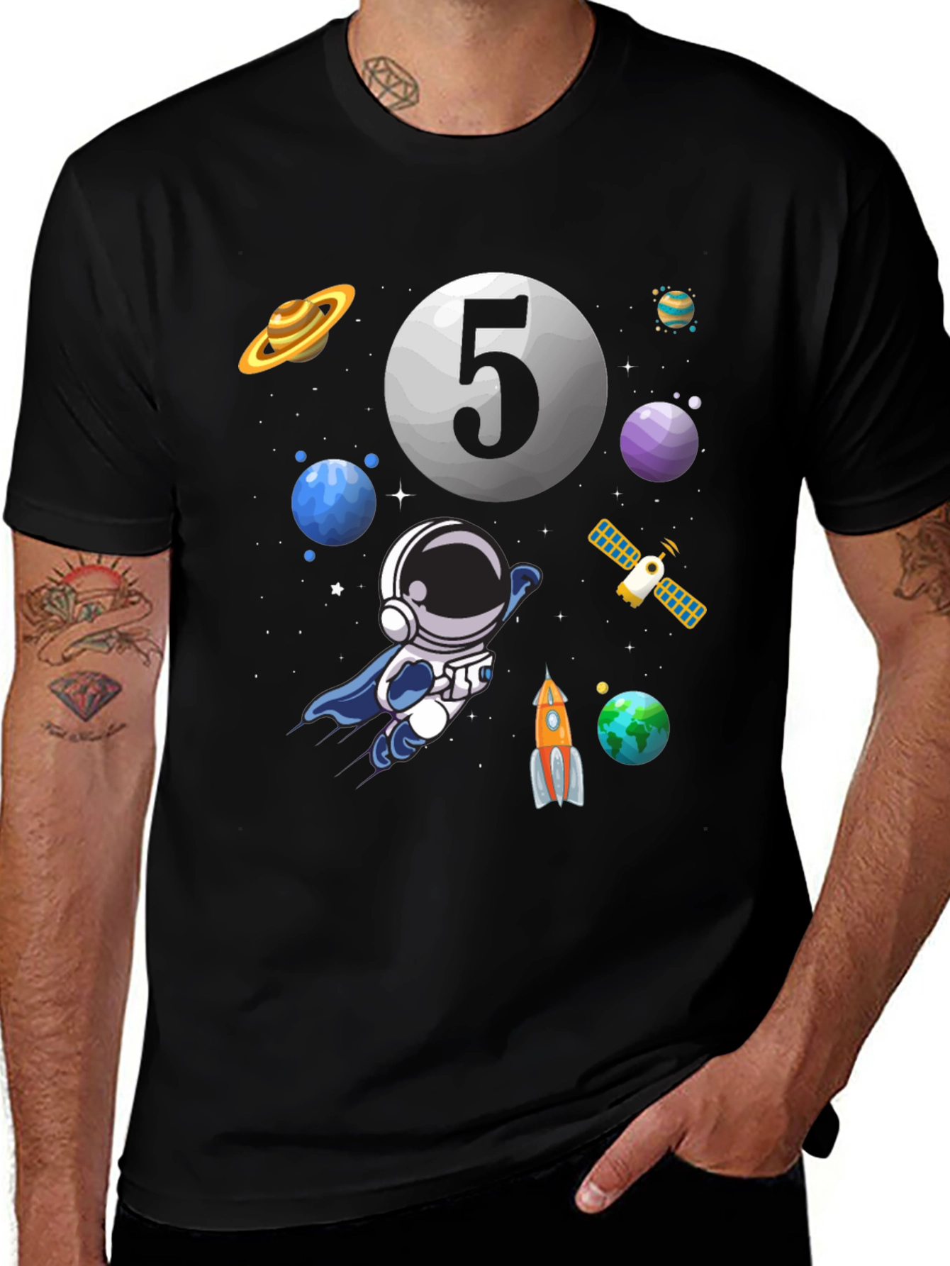 Astronaut Number 5 Birthday T-Shirt