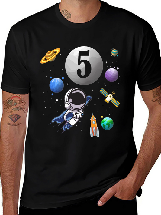 Astronaut Number 5 Birthday T-Shirt