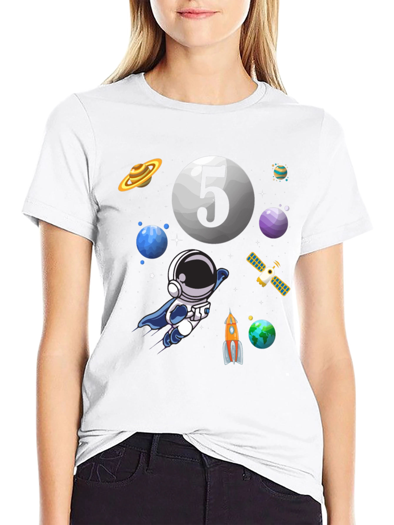 Astronaut Number 5 Birthday T-Shirt