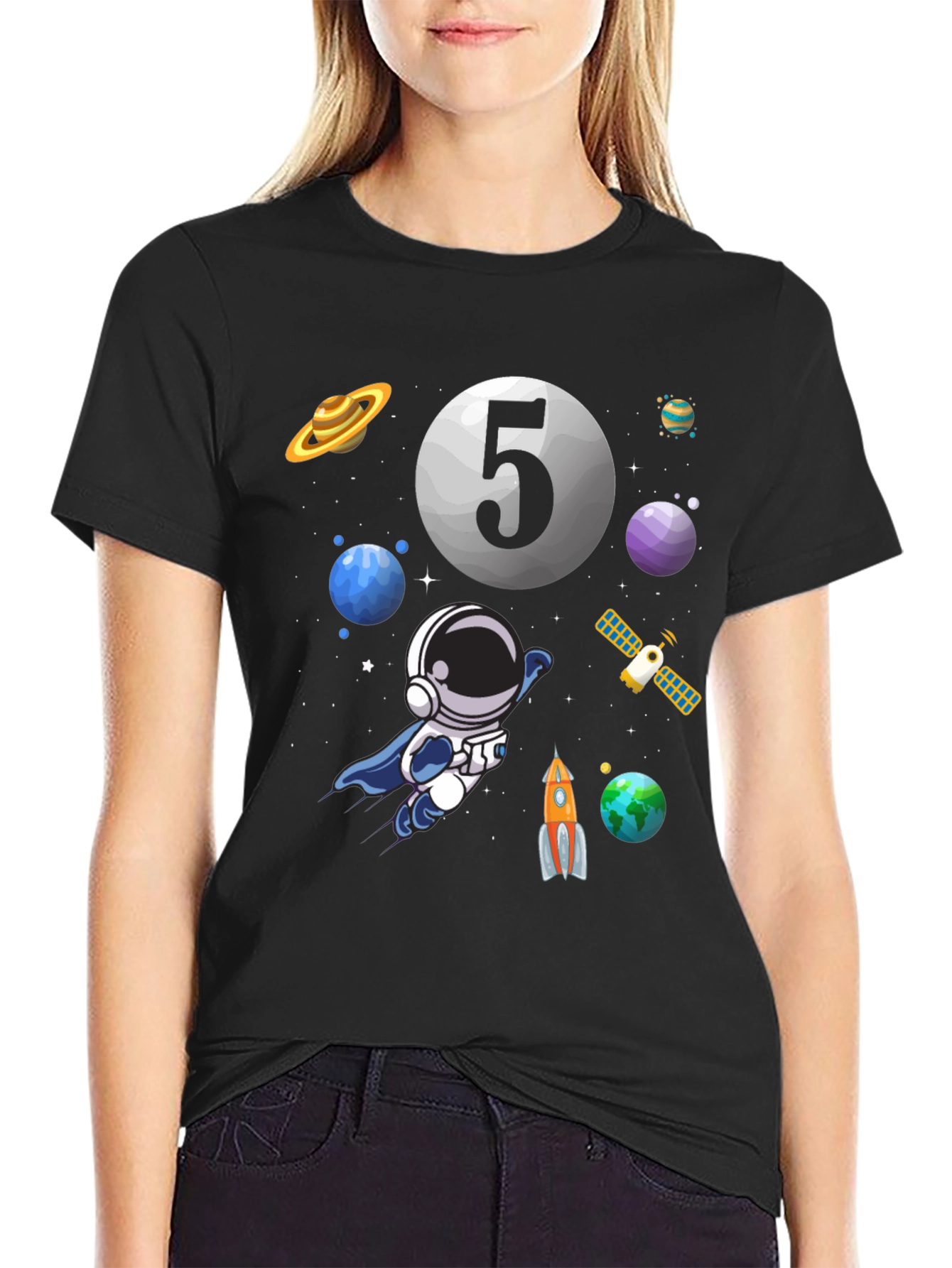 Astronaut Number 5 Birthday T-Shirt