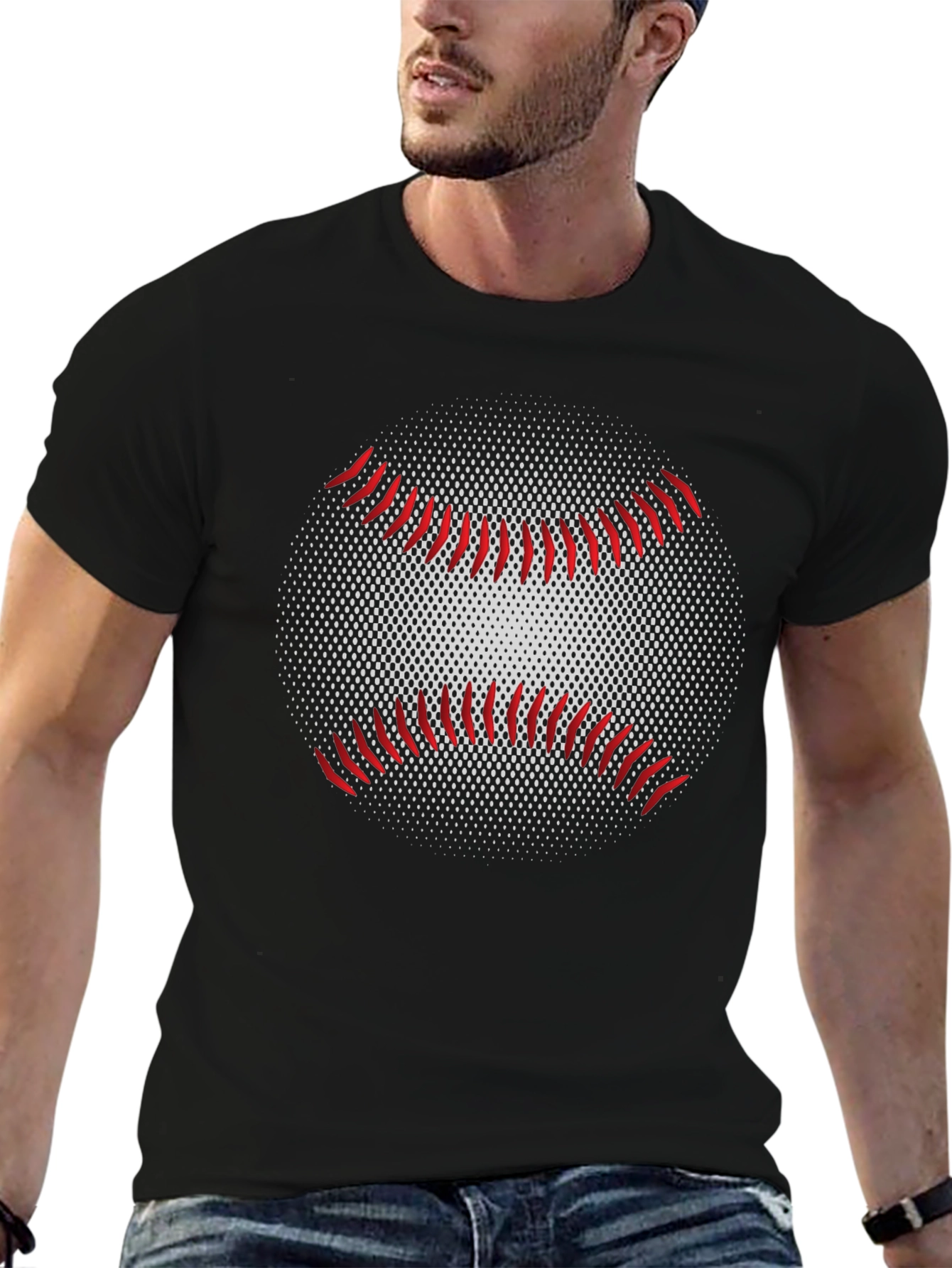 Baseball Graphic Black T-Shirt