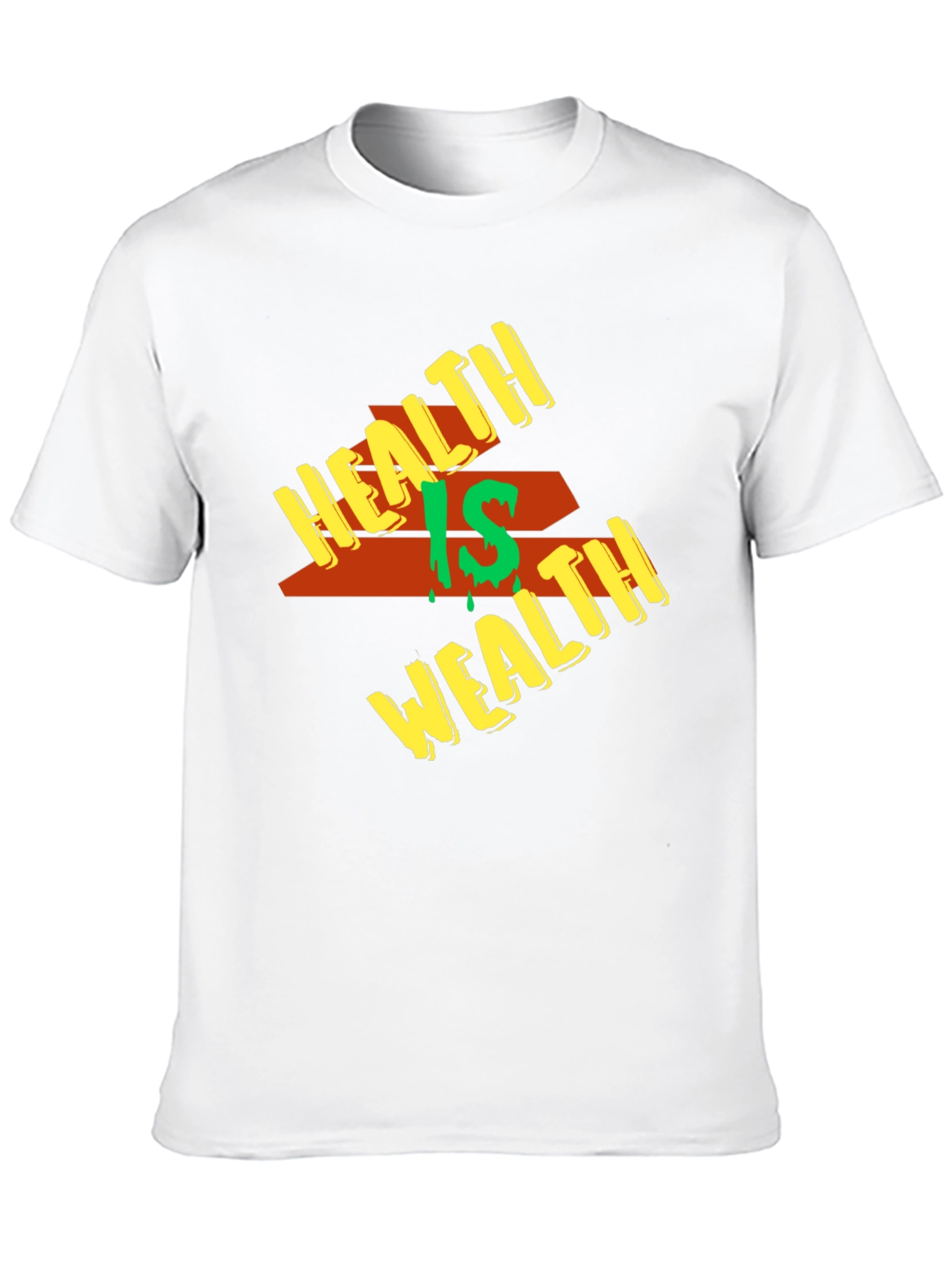 Health is Wealth Graphic Tee - Mens Black T-Shirt