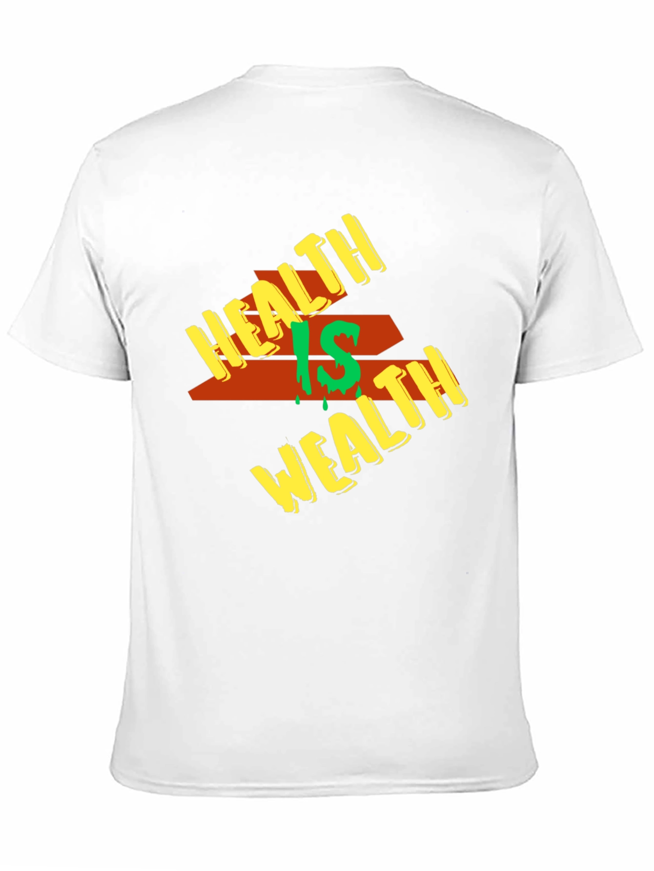 Health is Wealth Graphic Tee - Mens Black T-Shirt