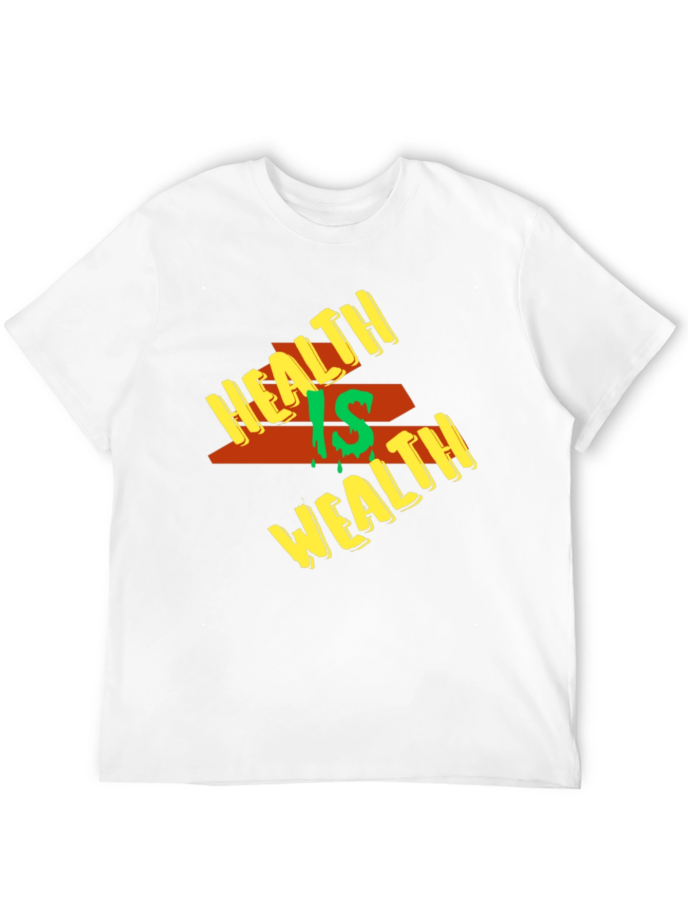 Health is Wealth Graphic Tee - Mens Black T-Shirt