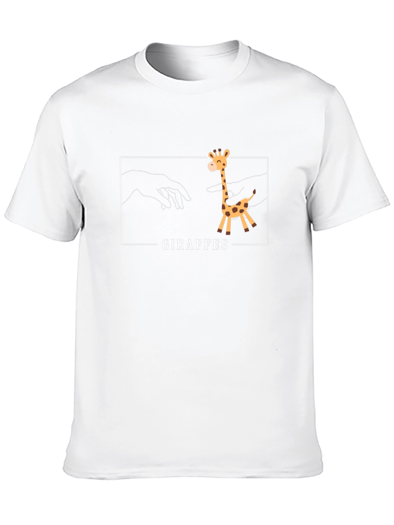 Giraffes Funny Graphic T-Shirt - Black