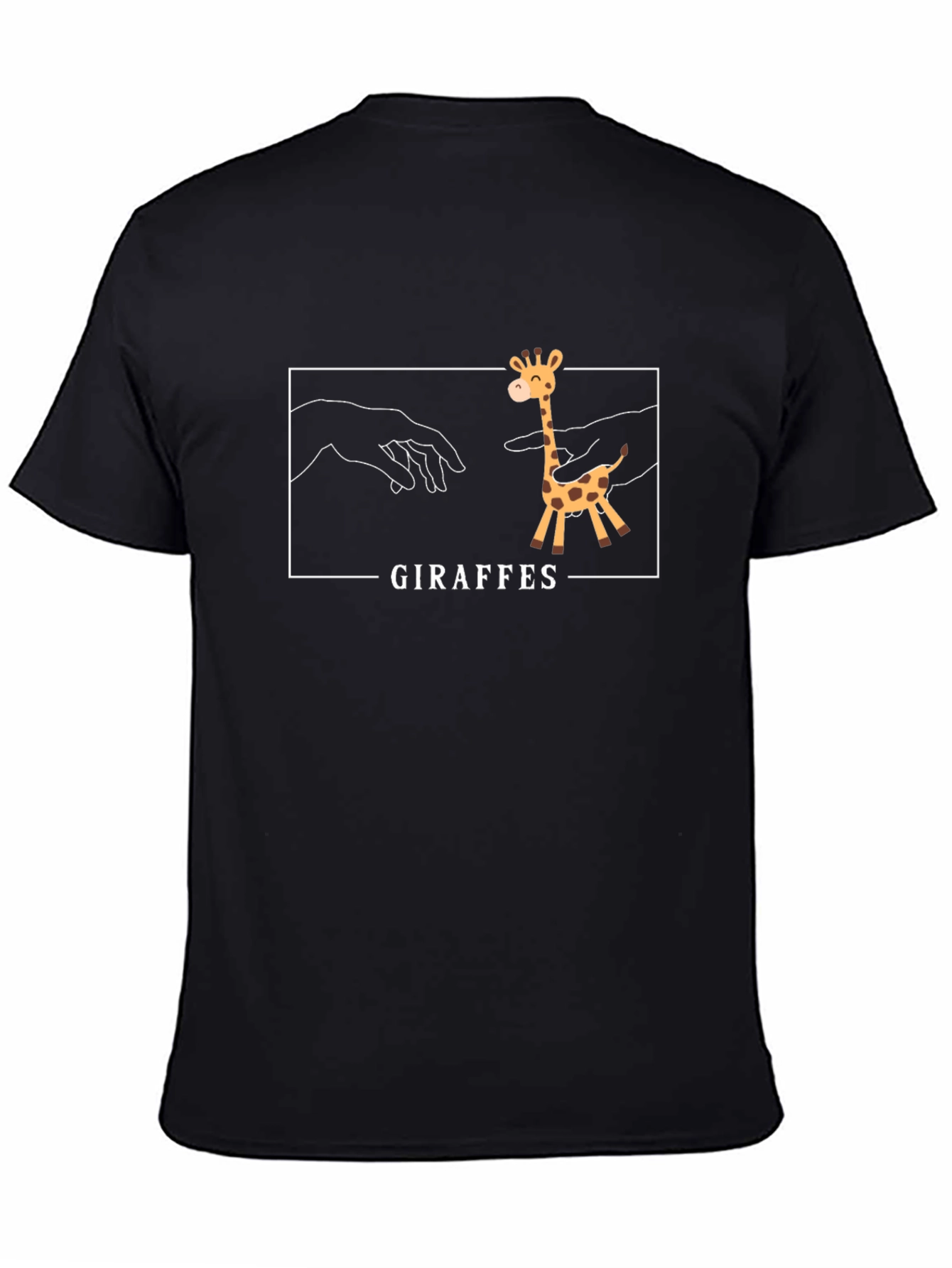Giraffes Funny Graphic T-Shirt - Black