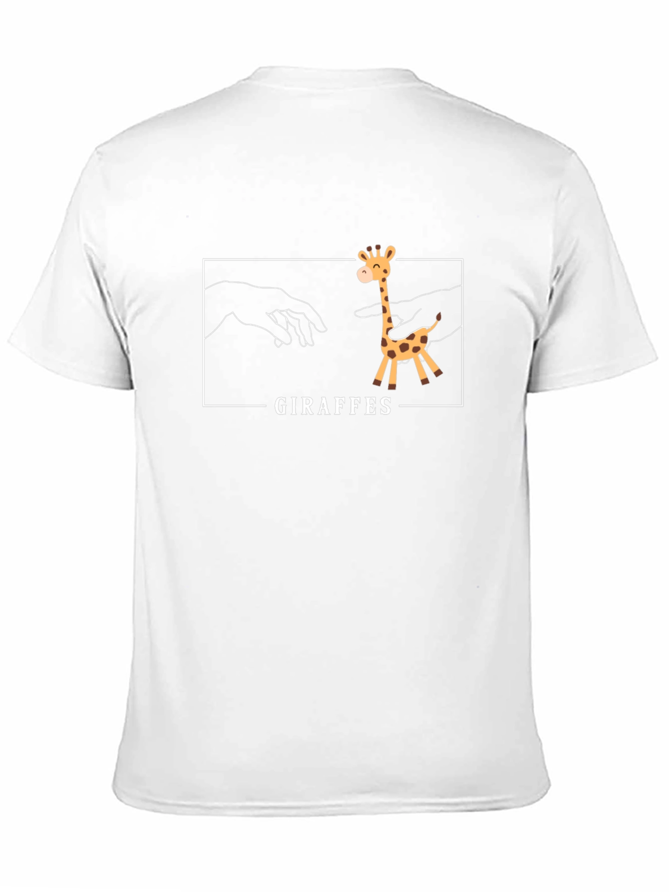 Giraffes Funny Graphic T-Shirt - Black