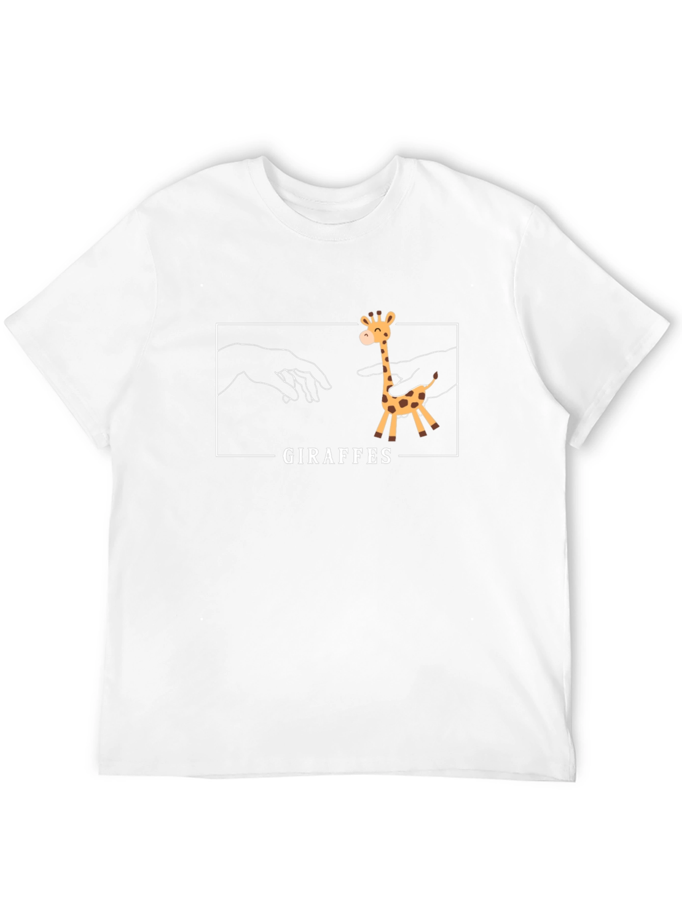 Giraffes Funny Graphic T-Shirt - Black
