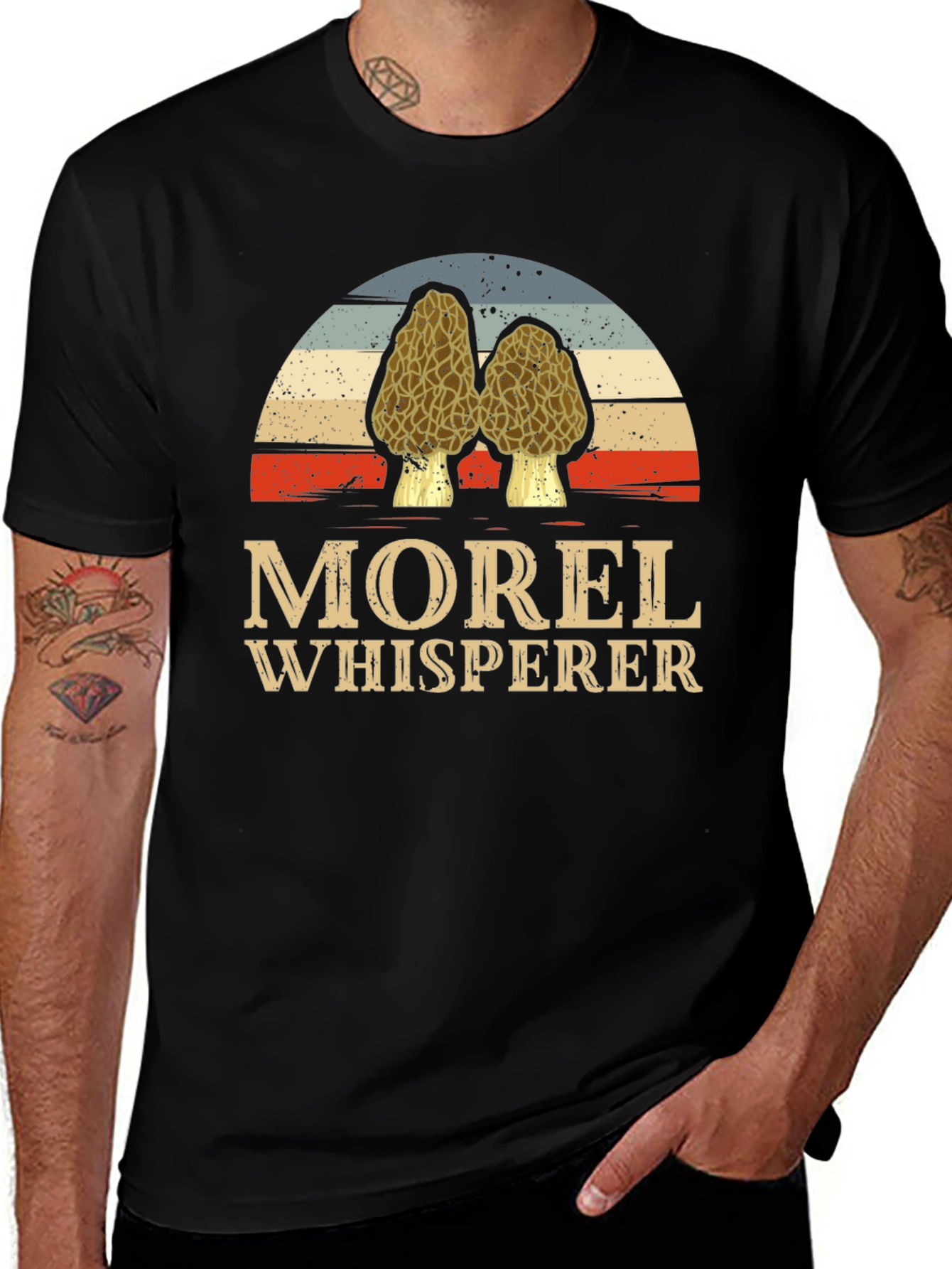Morel Whisperer T-Shirt Mushroom Hunting Tee