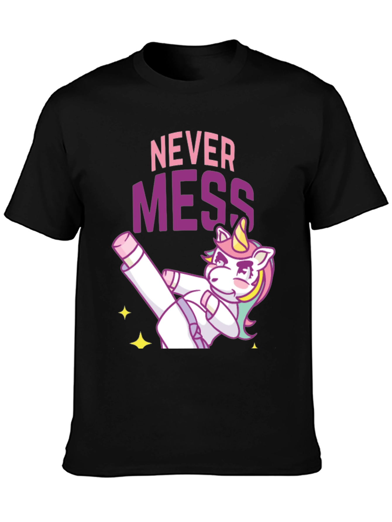 Never Mess Funny Unicorn Graphic Tee