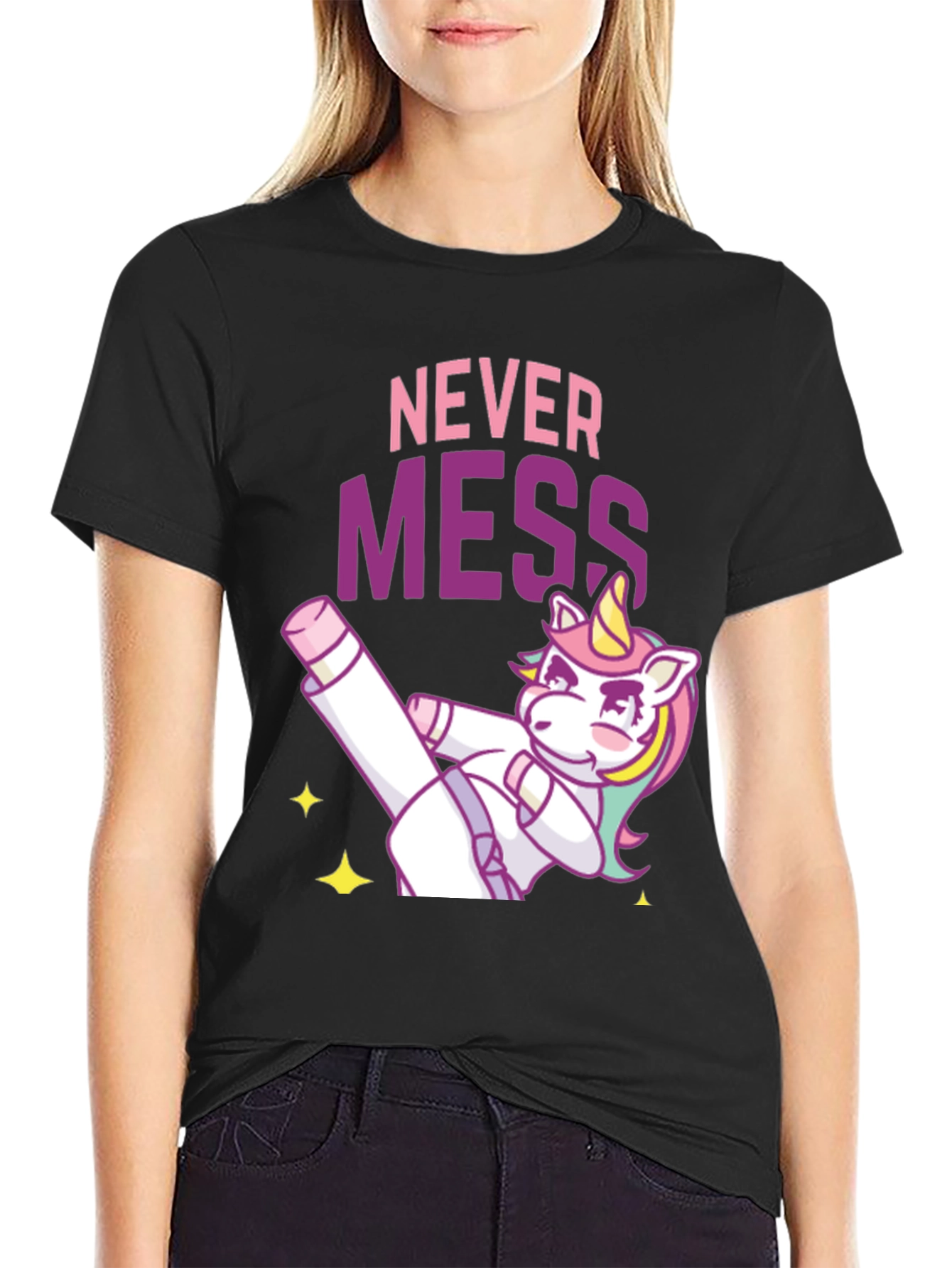 Never Mess Funny Unicorn Graphic Tee