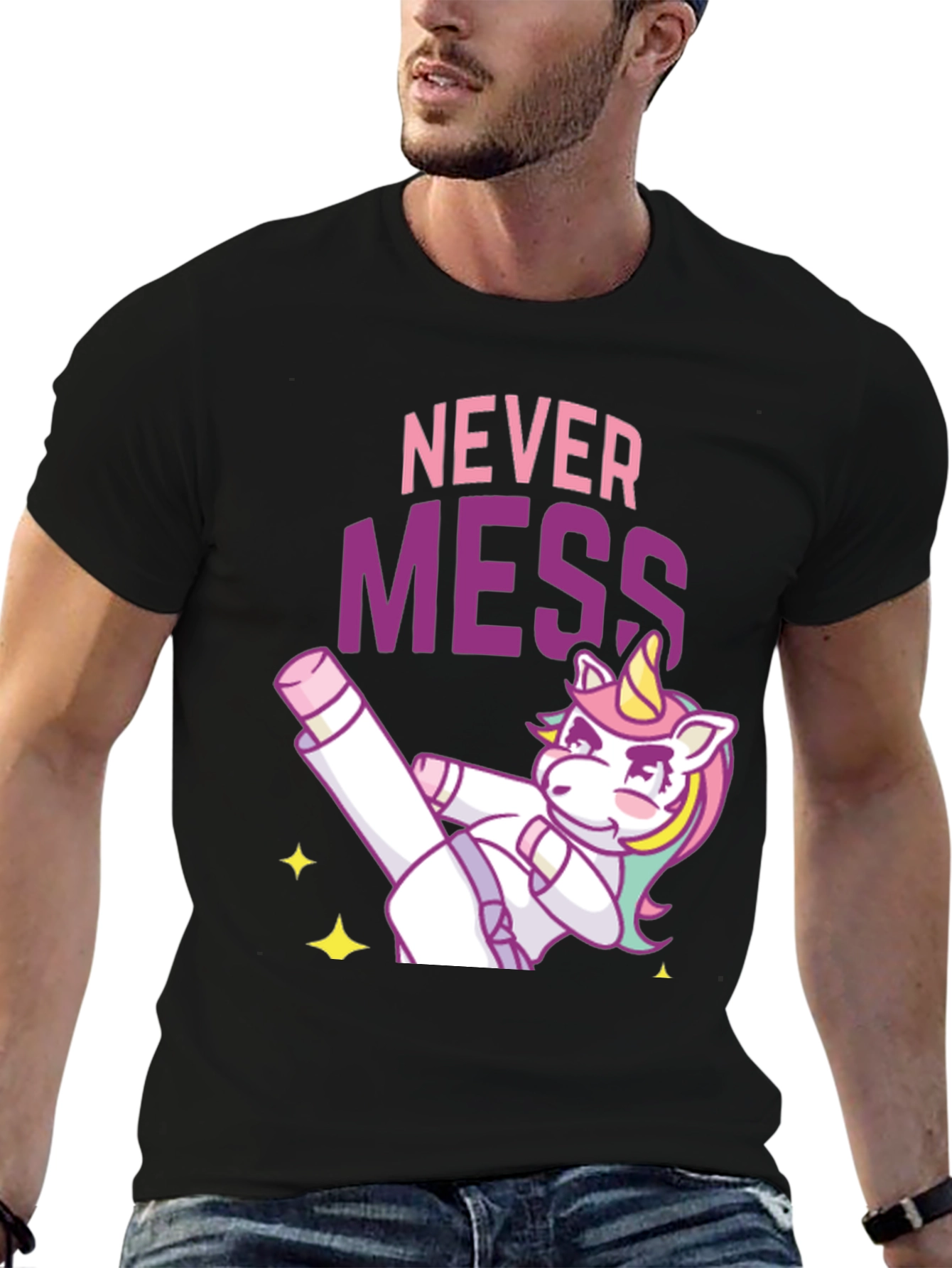 Never Mess Funny Unicorn Graphic Tee