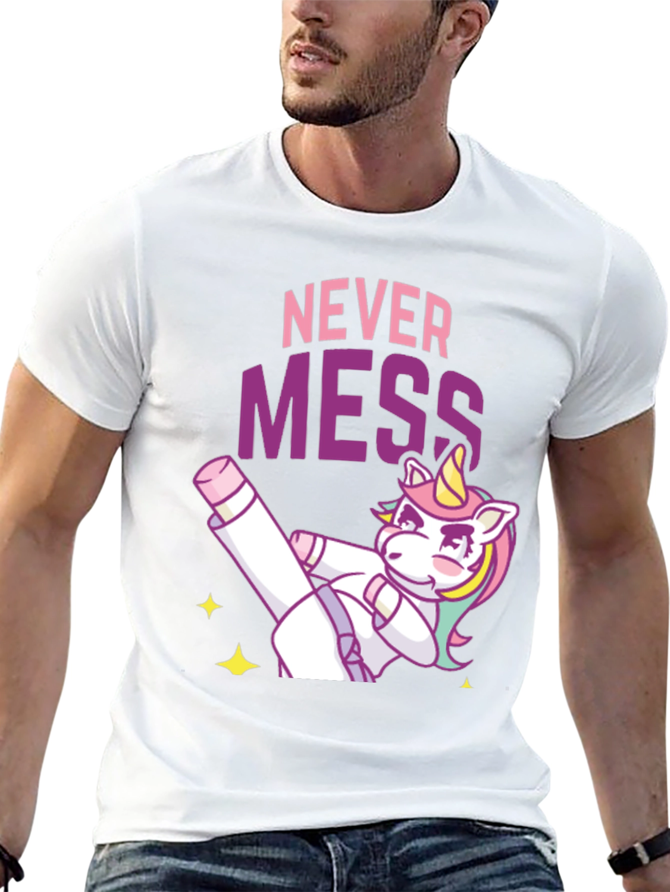 Never Mess Funny Unicorn Graphic Tee