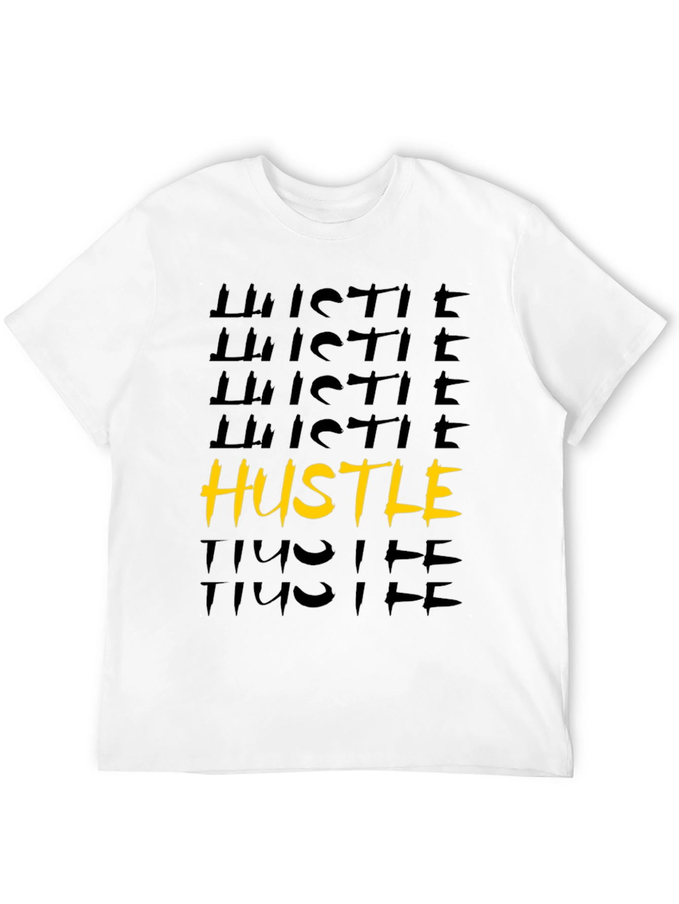 Mens Black Hustle Graphic Tee
