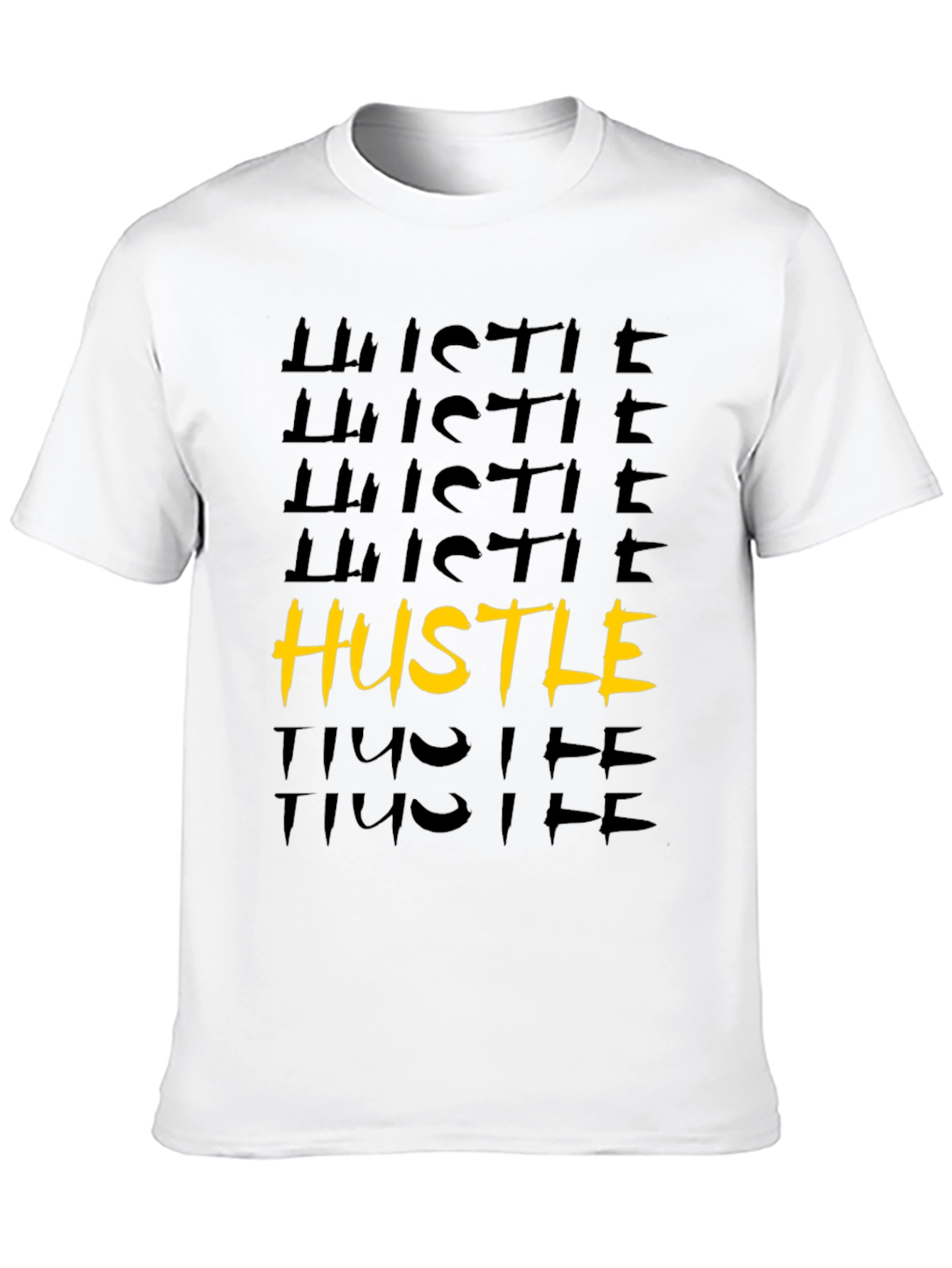 Mens Black Hustle Graphic Tee