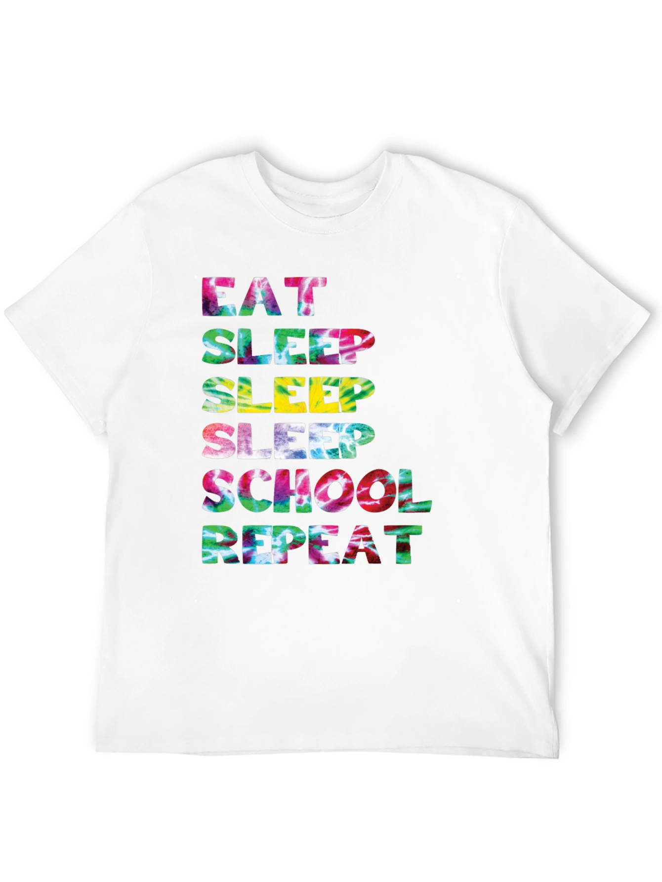 Eat Sleep School Repeat Tie Dye T-Shirt