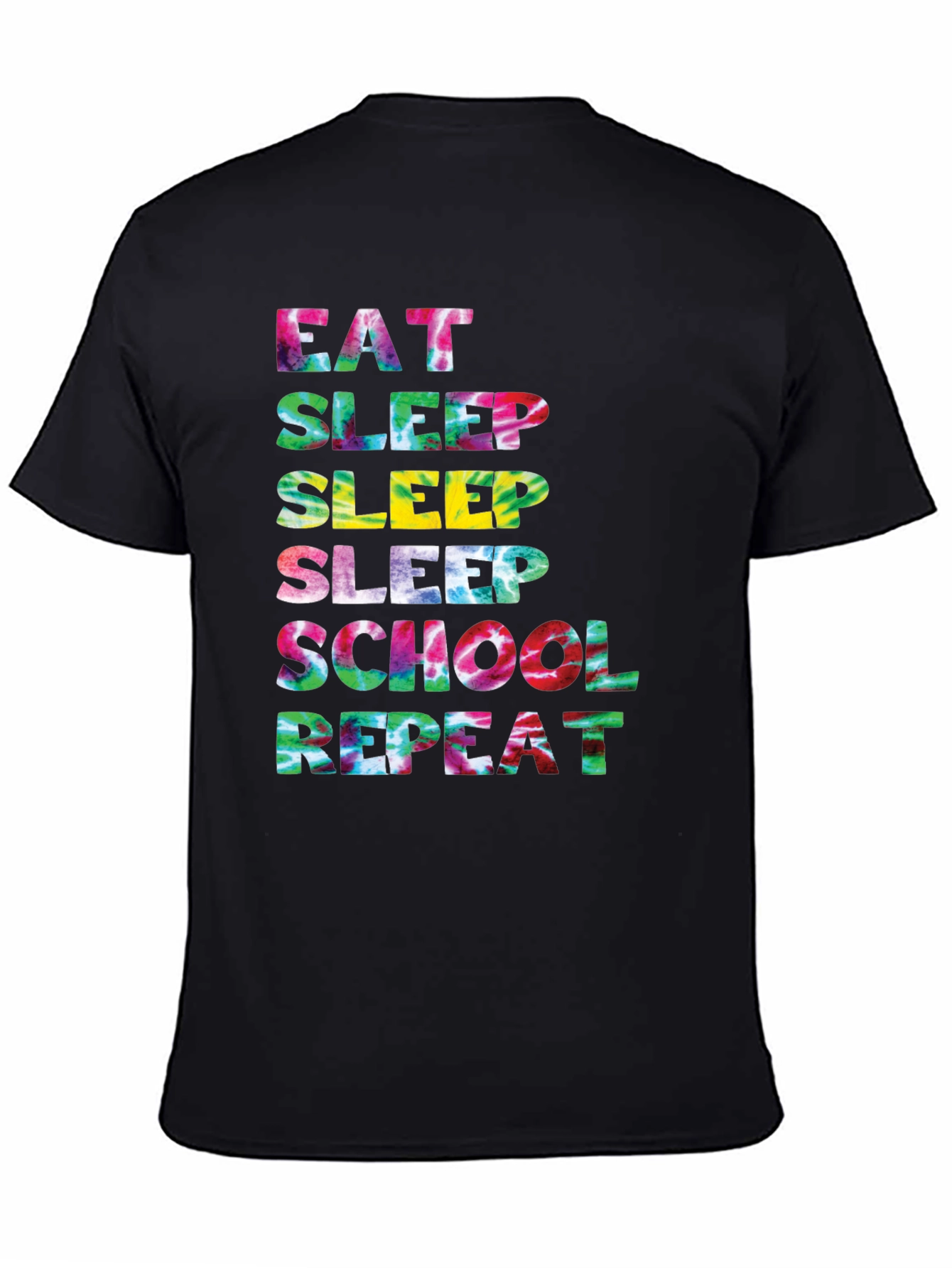 Eat Sleep School Repeat Tie Dye T-Shirt